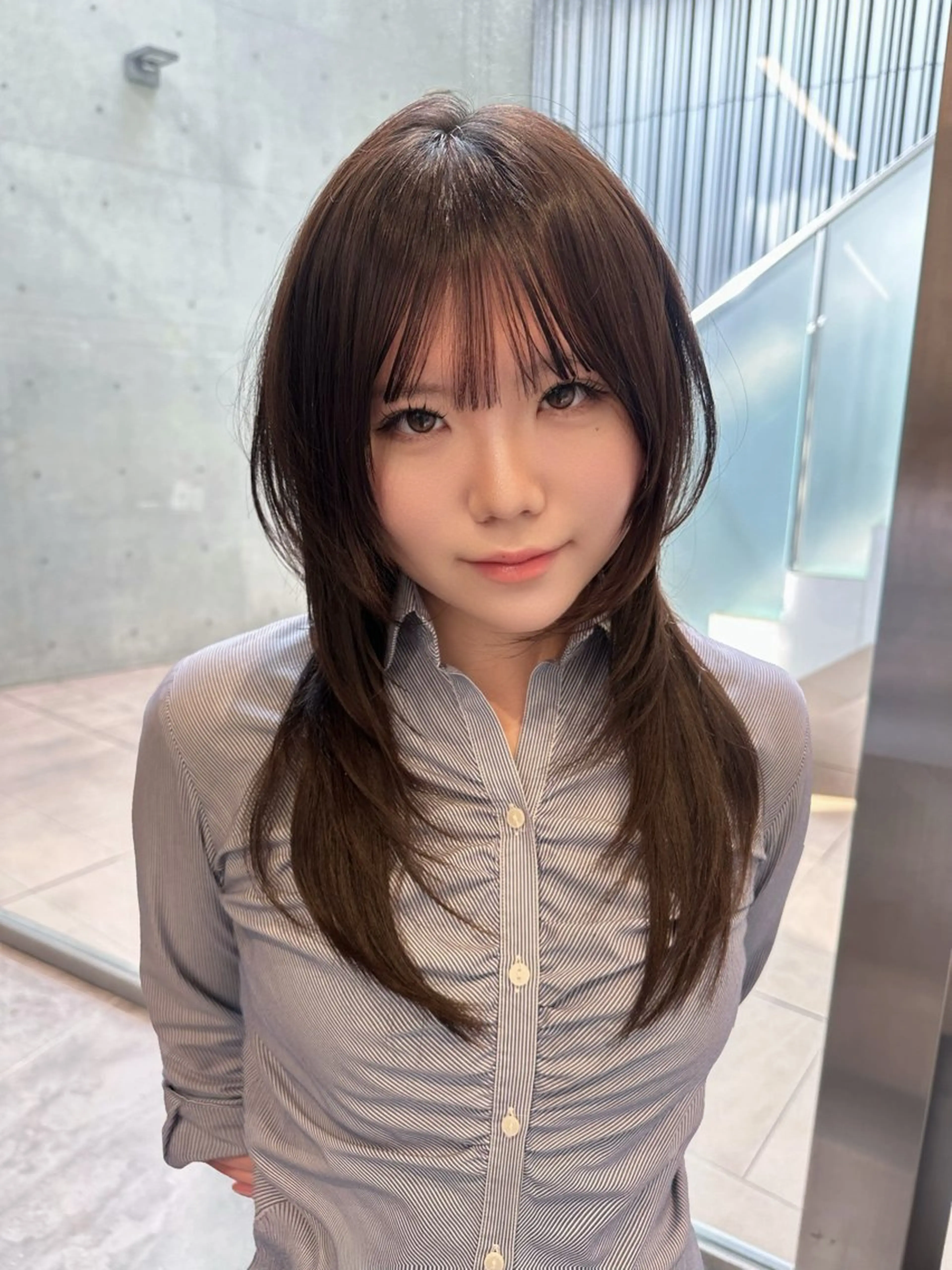 セミロング カット トリートメント RiA/レイヤーカッ ト/ハッシュカットのヘアスタイル