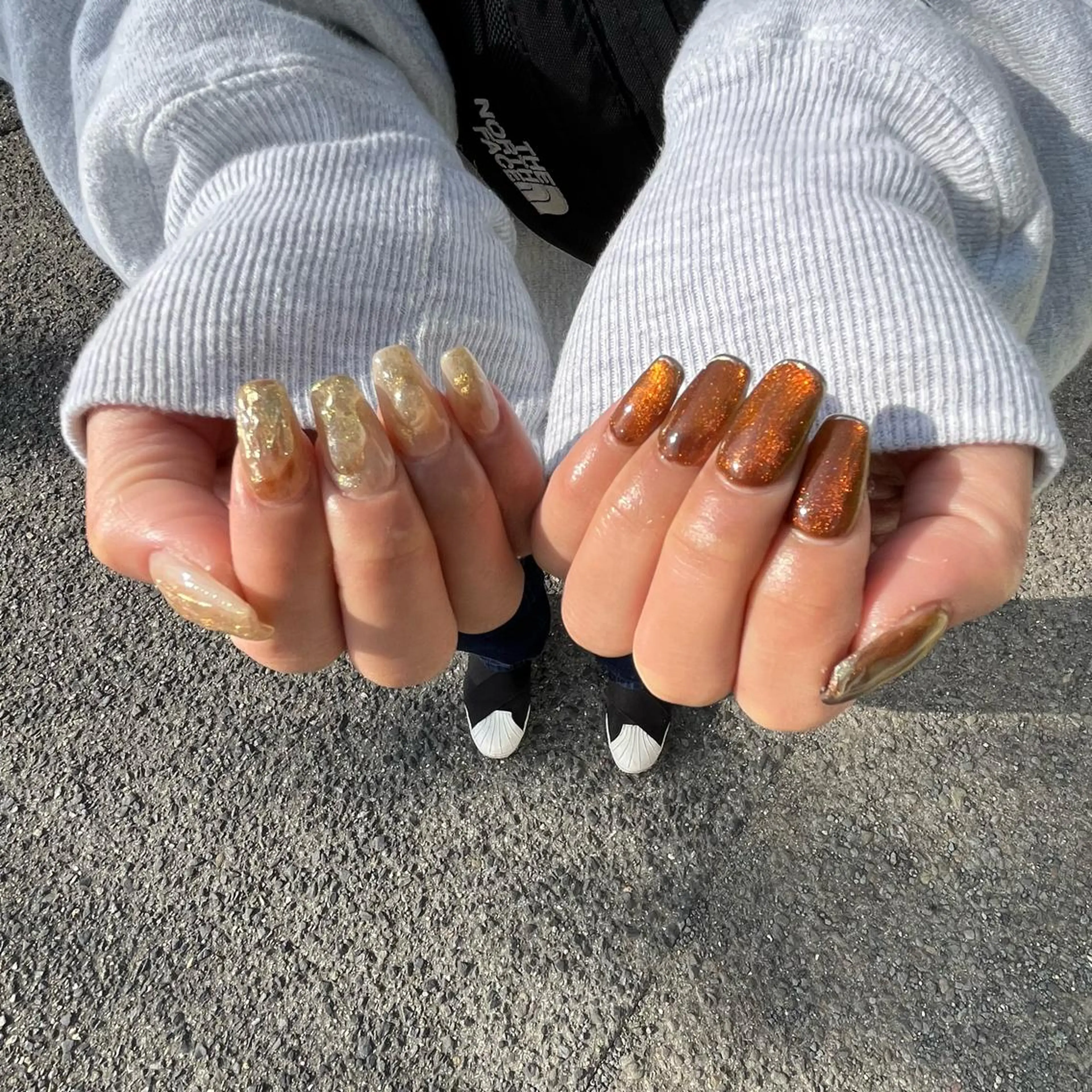 ネイル アートネイル ジェルネイル マグネットネイル ミラーネイル ニュアンスネイル #Amin nail salonのネイルデザイン