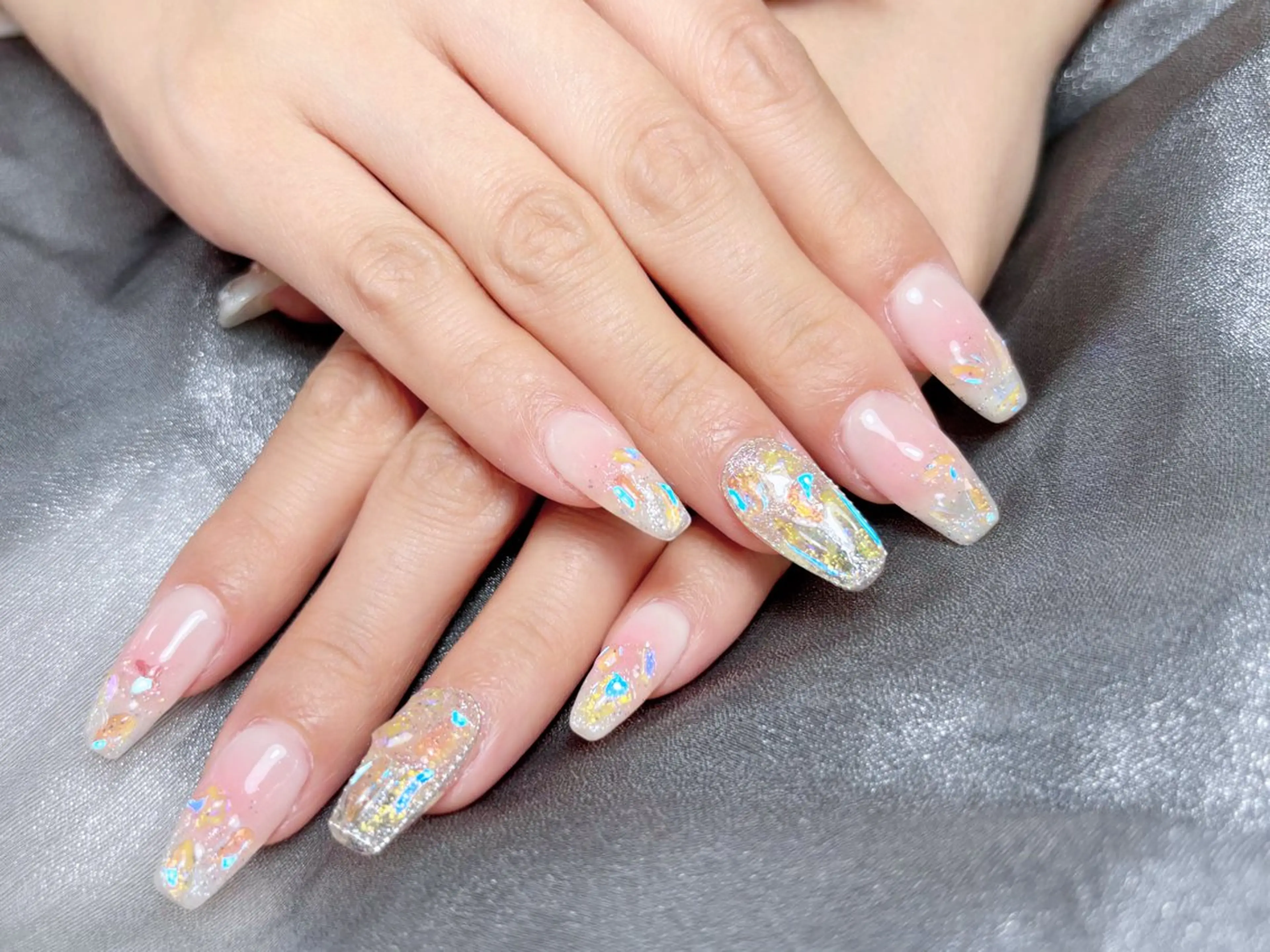 ネイル ハンドネイル H3 Nail Tsuki🦋💙のネイルデザイン
