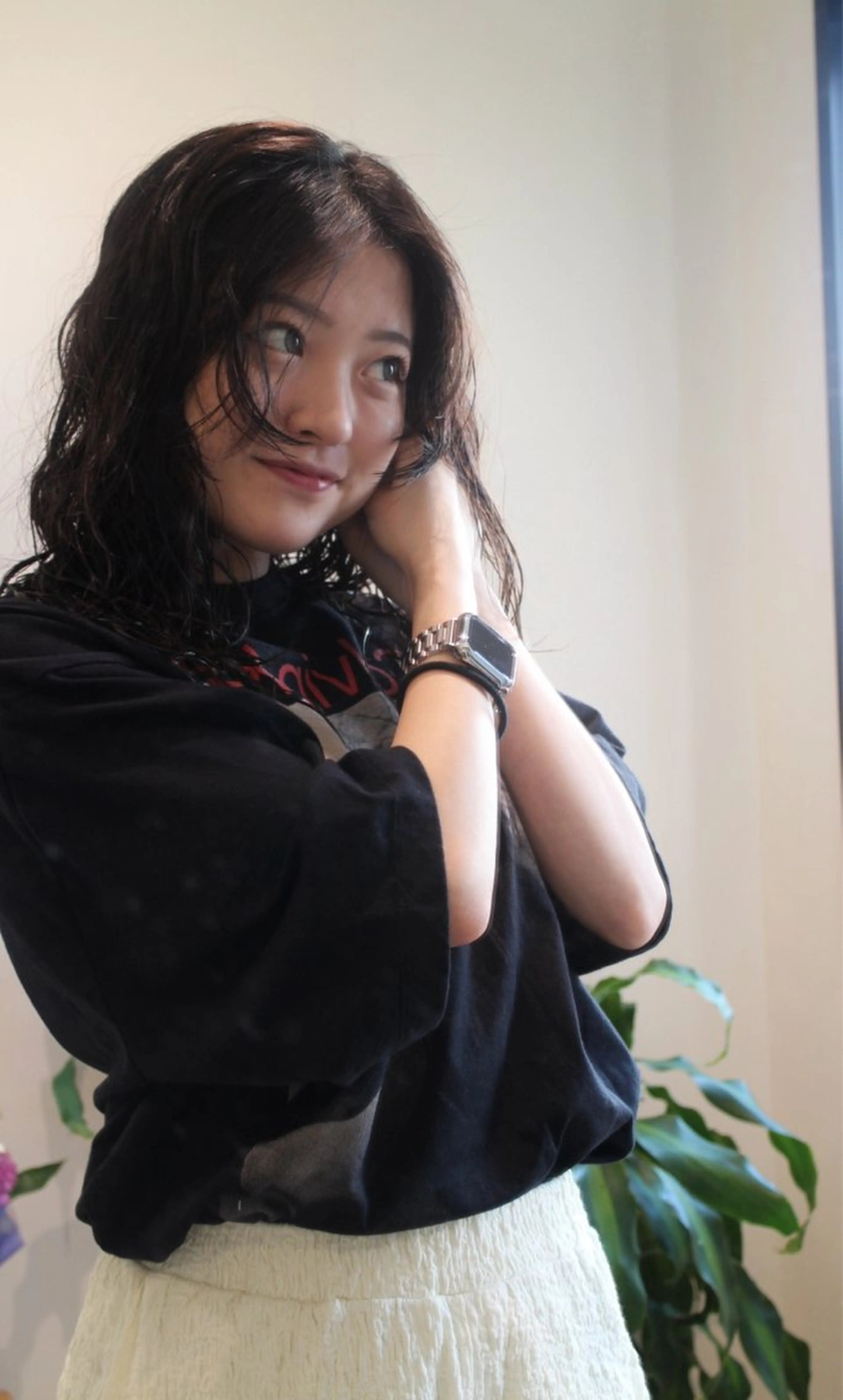 セミロング パーマ カーリーパーマ/ 透明ｶﾗｰ/MIKUのヘアスタイル