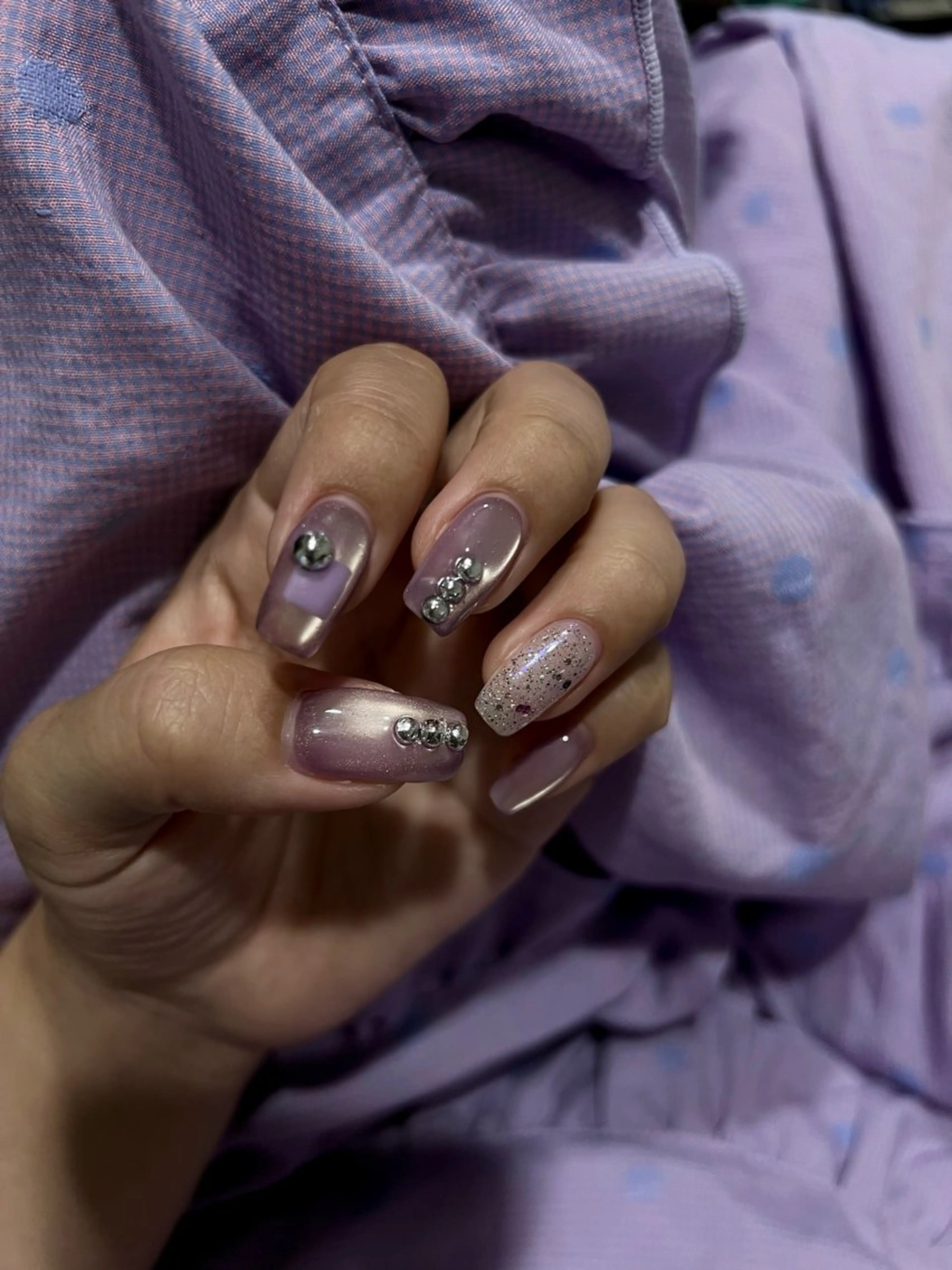 ネイル クリアネイル ジェルネイル マグネットネイル ニュアンスネイル パラジェル ハンドネイル ハンドケア Bana_ Nailのネイルデザイン