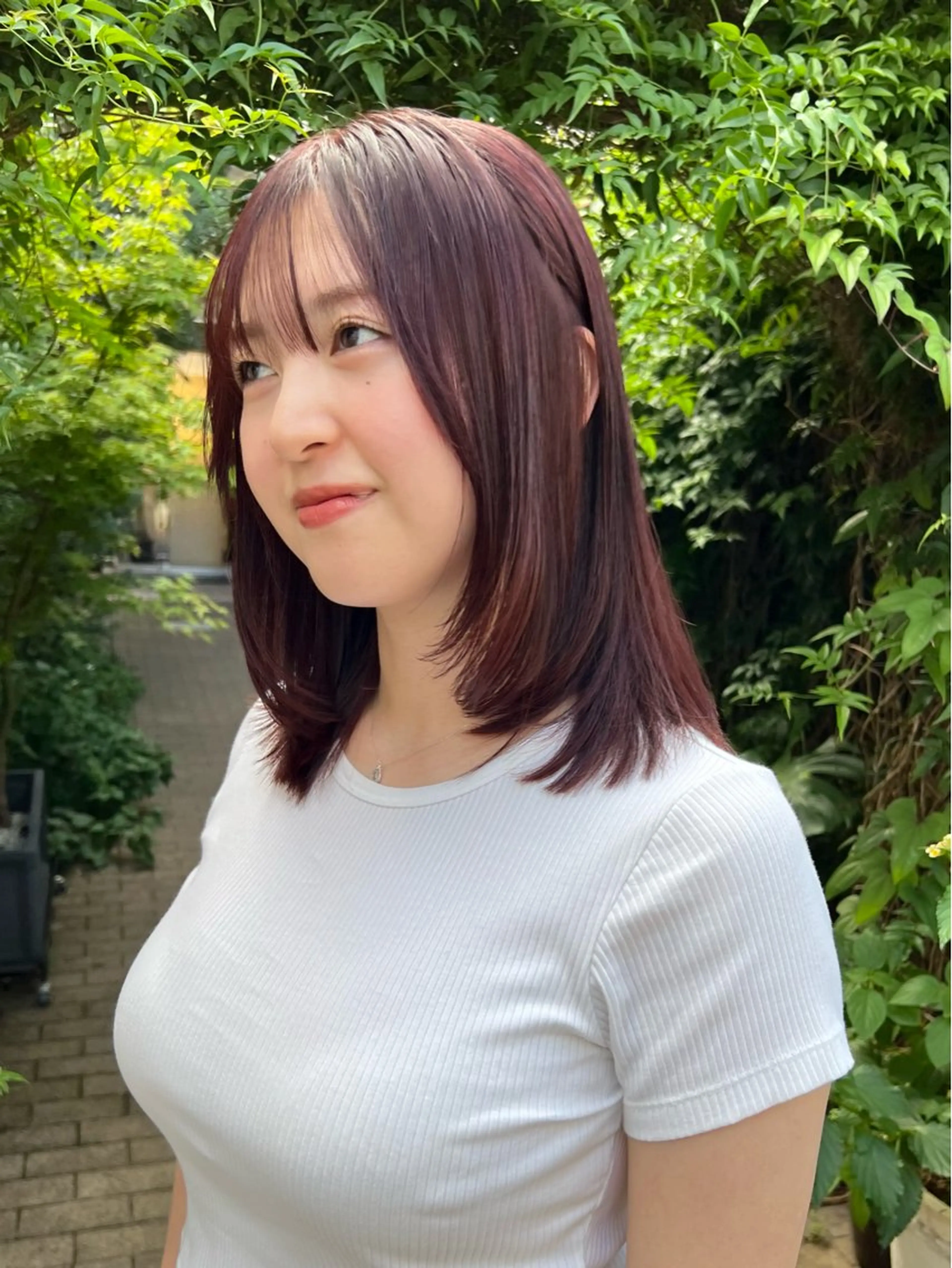 ミディアム カラー ブリーチ ブリーチなしカラー カット ヘアカラー トリートメント sakoda shunkiのヘアスタイル