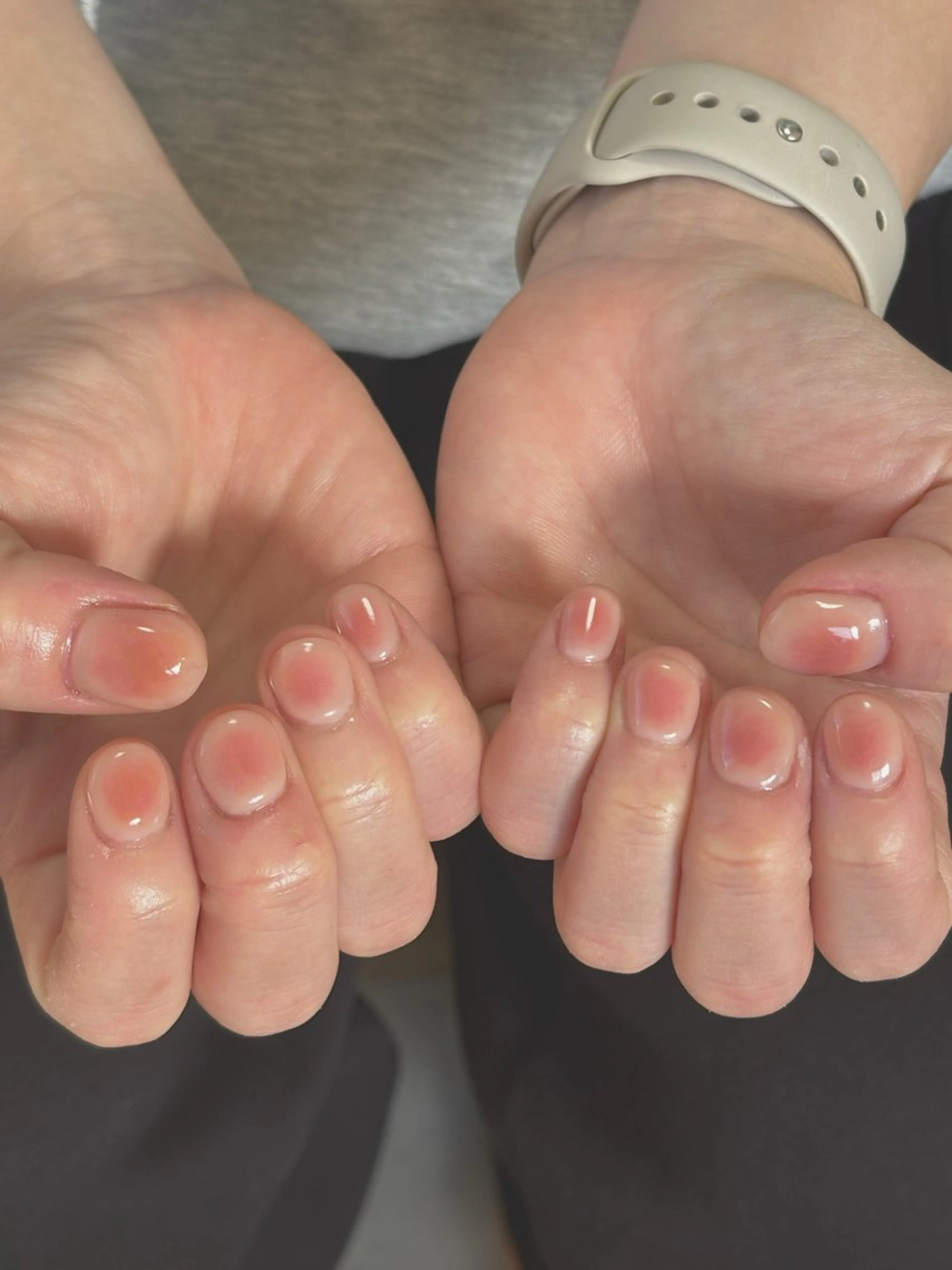 ネイル チークネイル ニュアンスネイル オフィスネイル ワンカラーネイル シンプルネイル ハンドネイル tamu nail 　金町のネイルデザイン