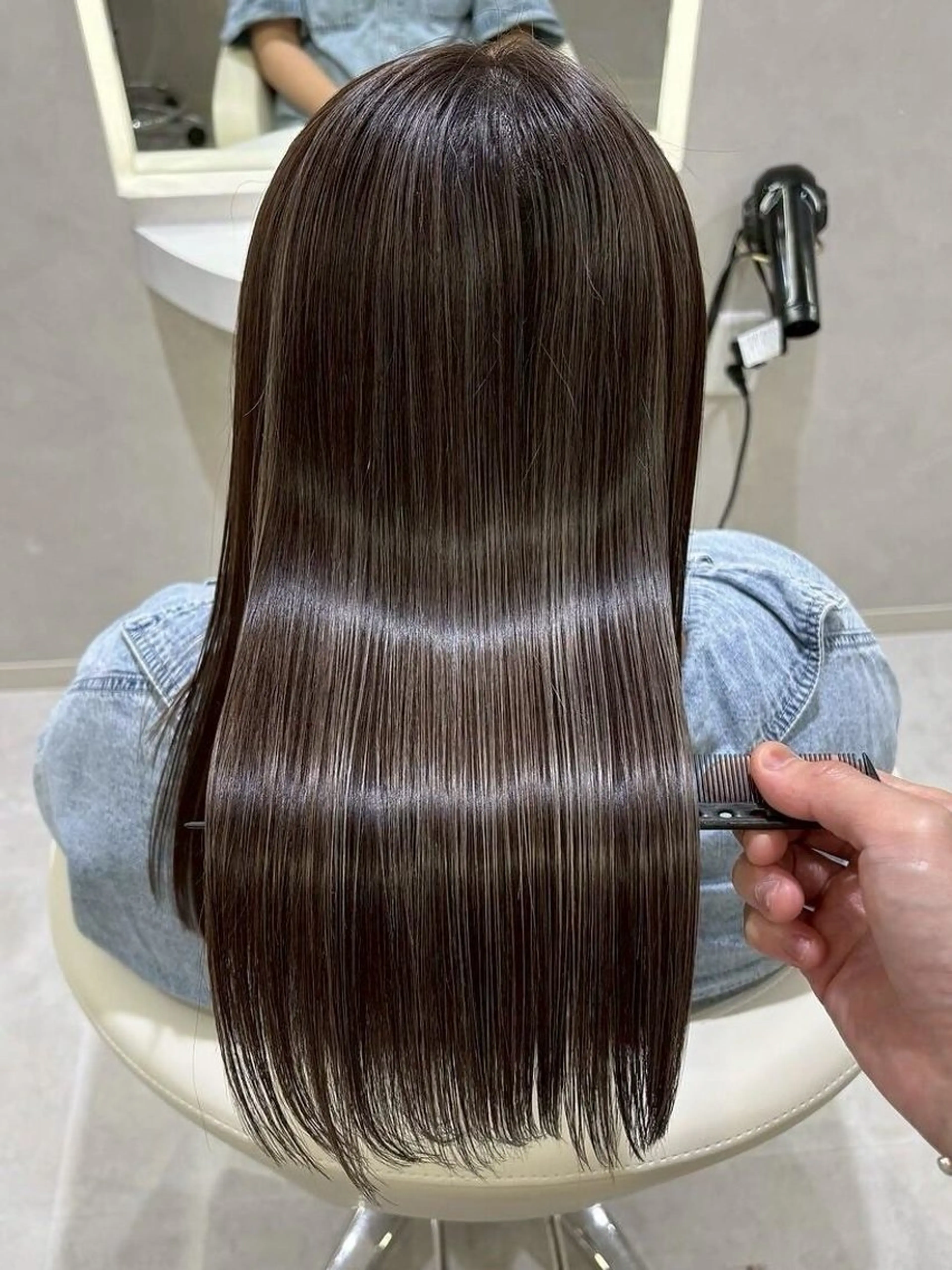 ロング 縮毛矯正 ✨縮毛矯正✨艶髪✨️ 髪質改善✨鴻巣✨️のヘアスタイル