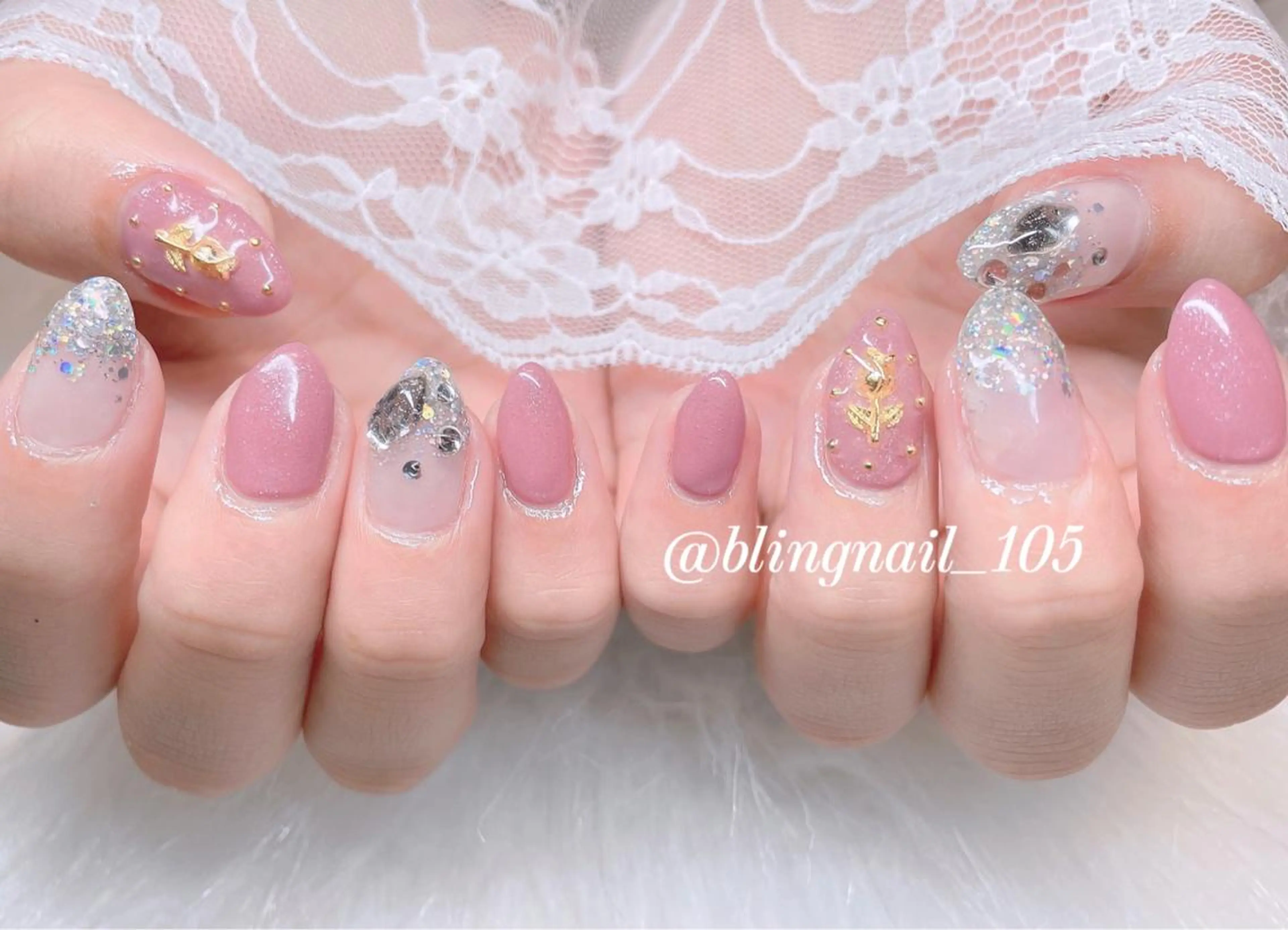 ネイル 23時まで❤︎韓国、 ワンホンネイルのネイルデザイン