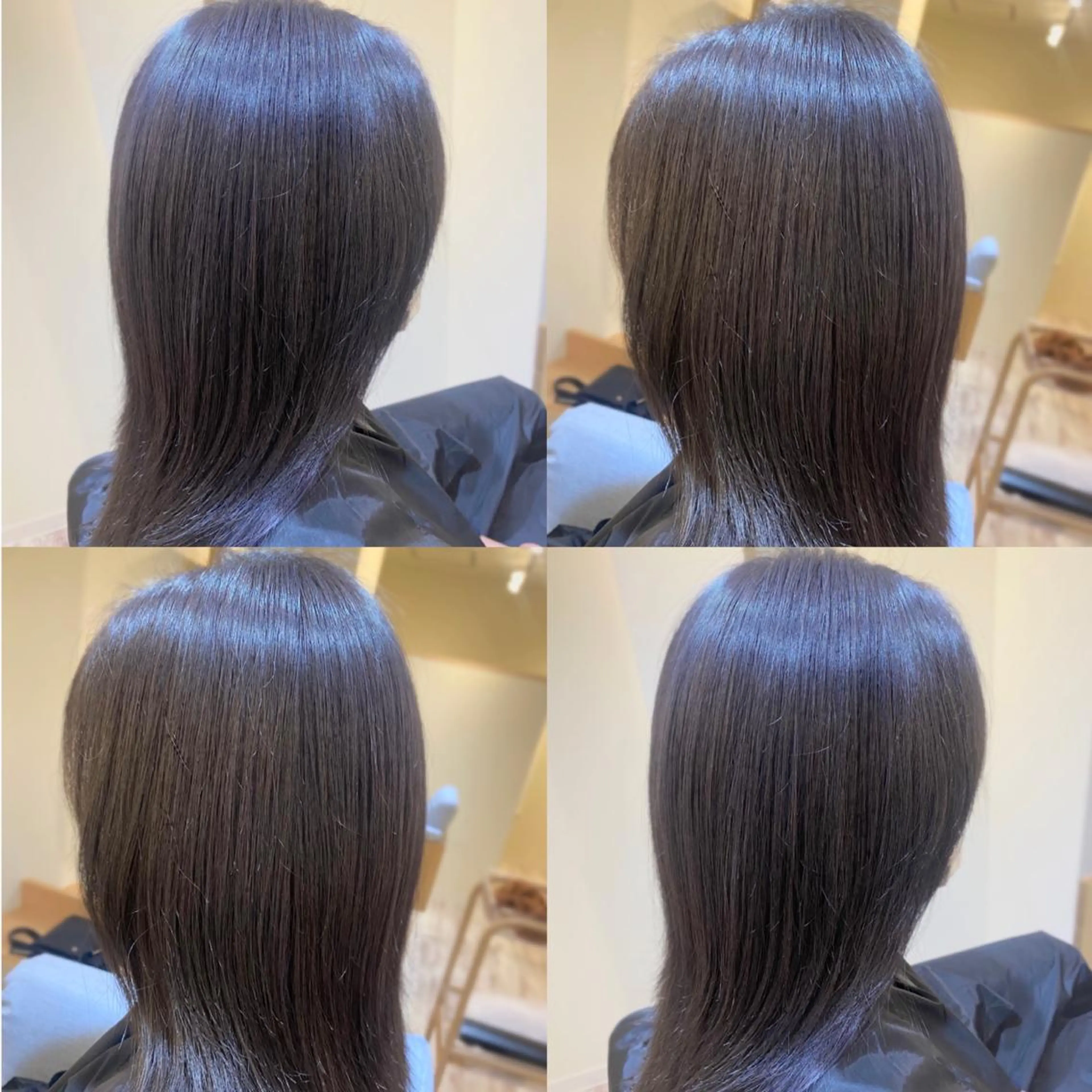 ミディアム カラー 金島 青のヘアスタイル