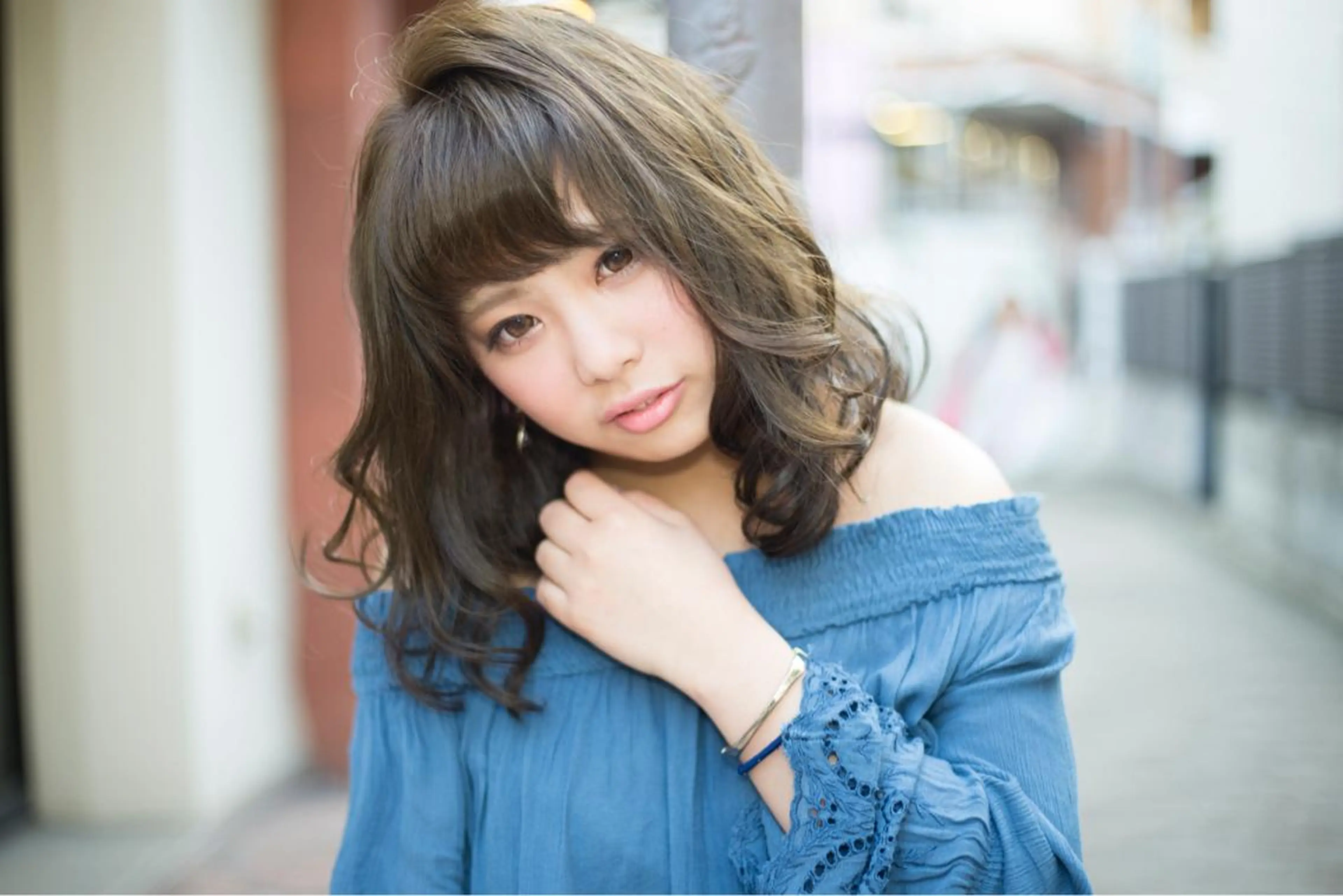 ミディアム セミロング ロング カラー Re:ta Hair 飯田淳平のヘアスタイル