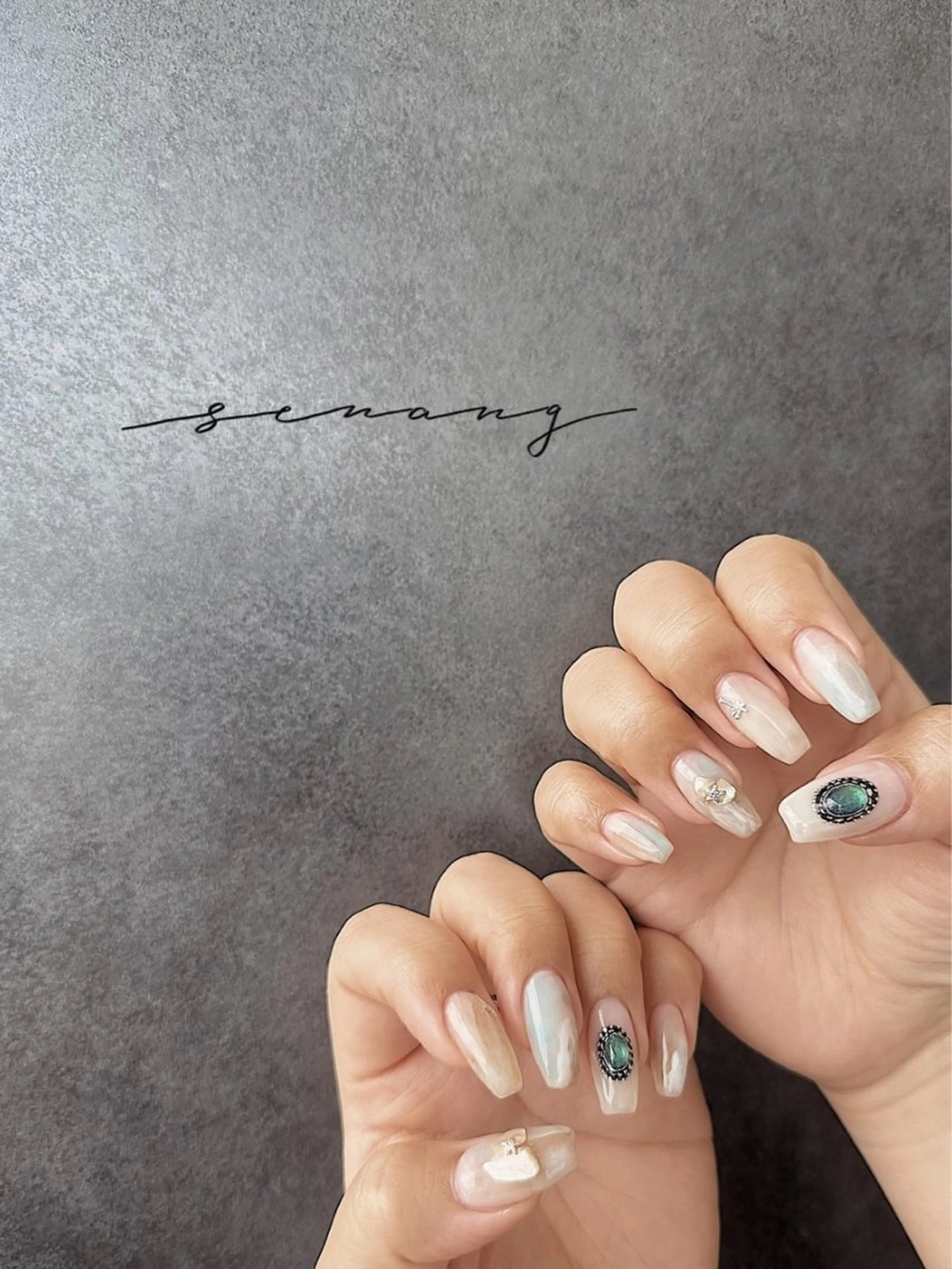 ネイル アートネイル ニュアンスネイル ハンドネイル senang Nail&Eyeのマツエク・マツパデザイン