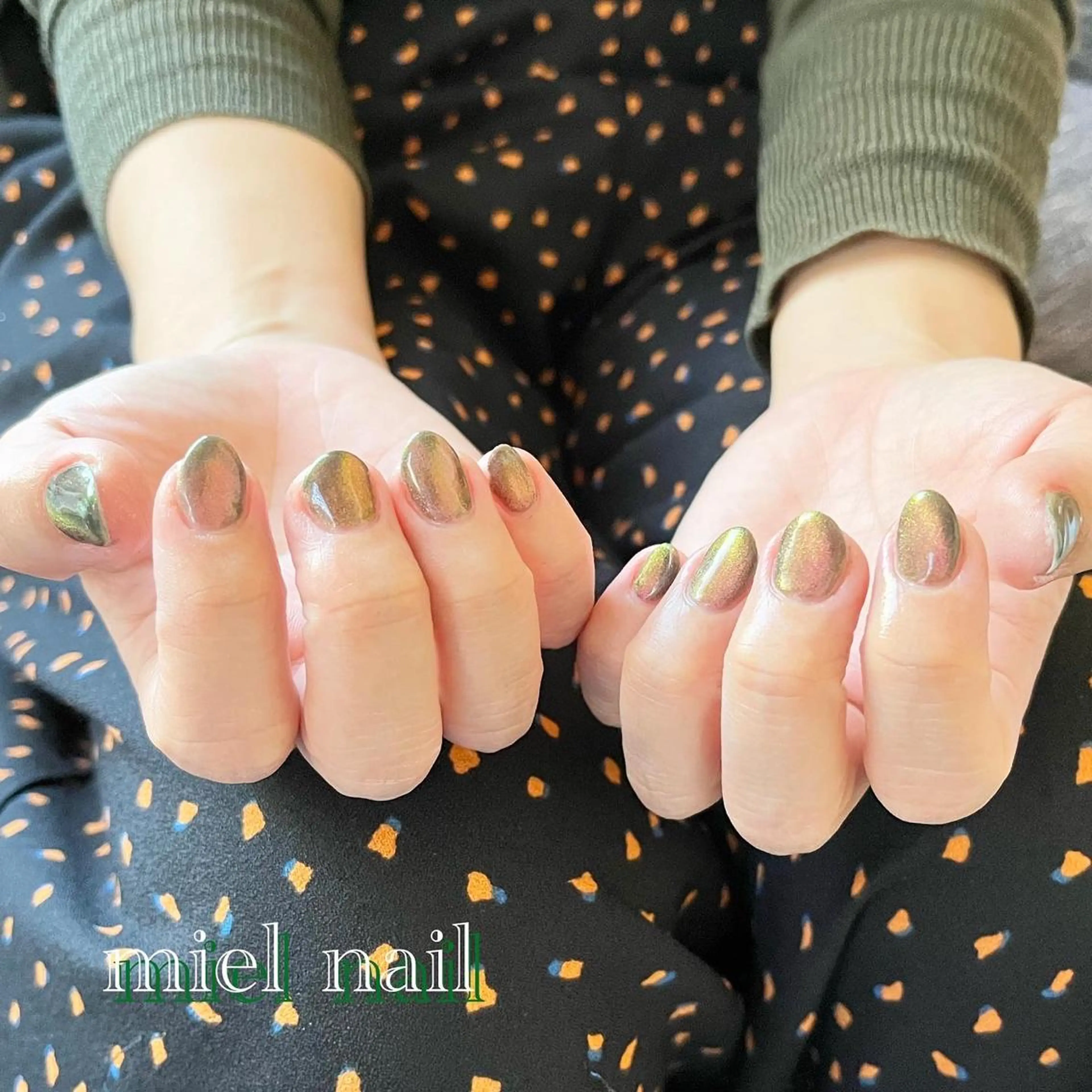ネイル マグネットネイル ハンドネイル miel nailのネイルデザイン