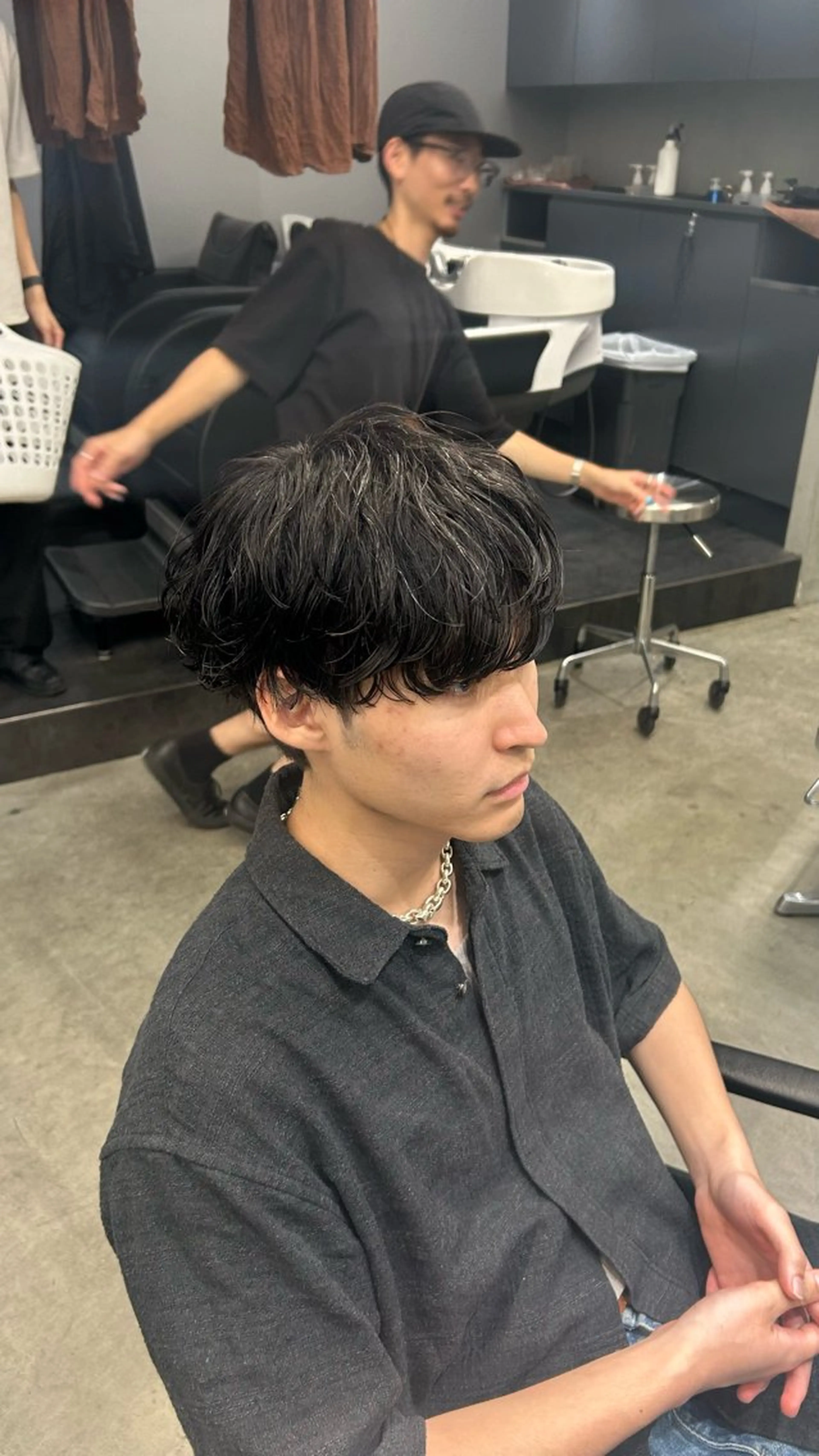 パーマ メンズ 藤平海音/fifth PARKのヘアスタイル