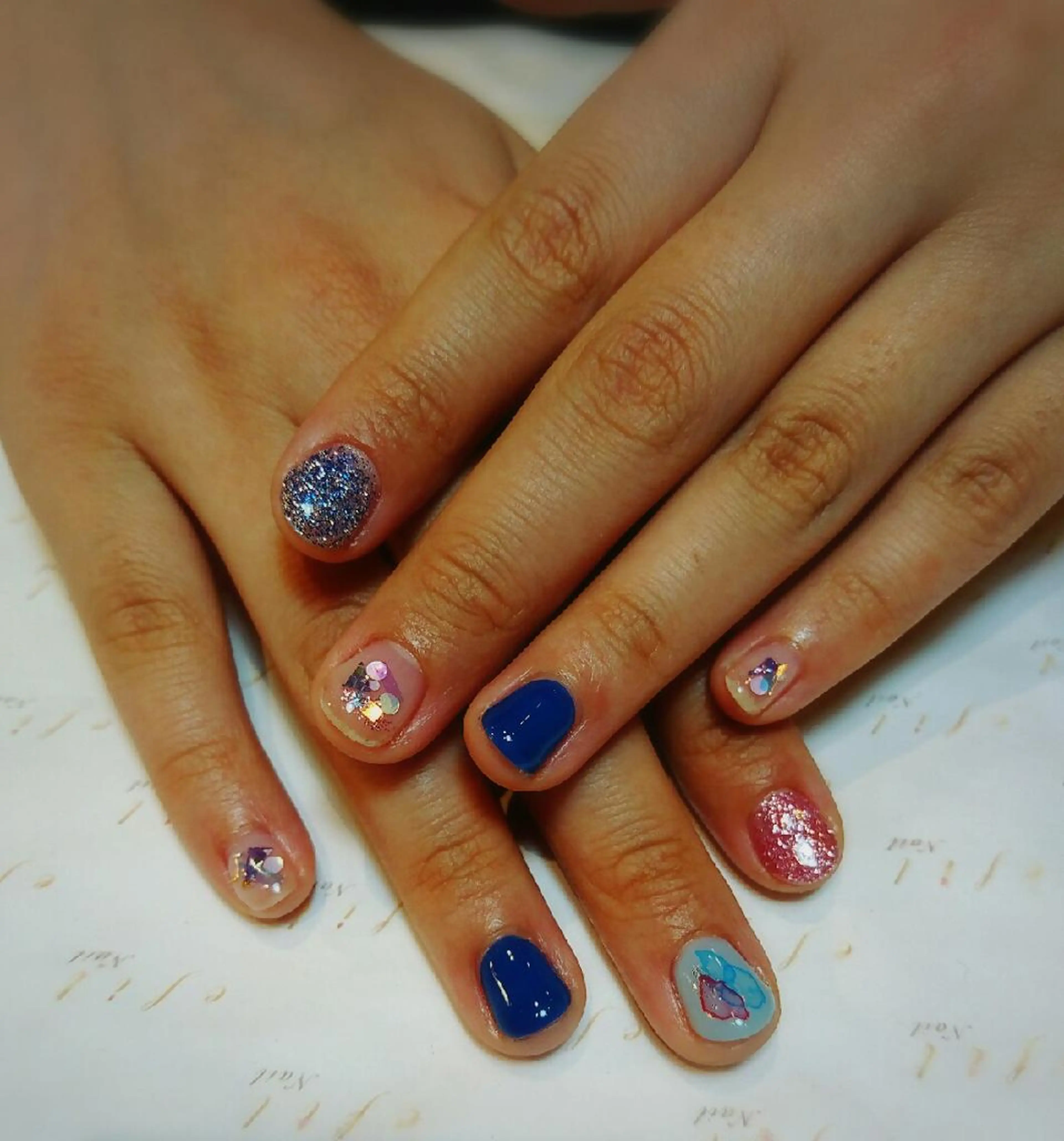 ネイル ジェルネイル 持ち込み ショートネイル みー shakushiroのネイルデザイン