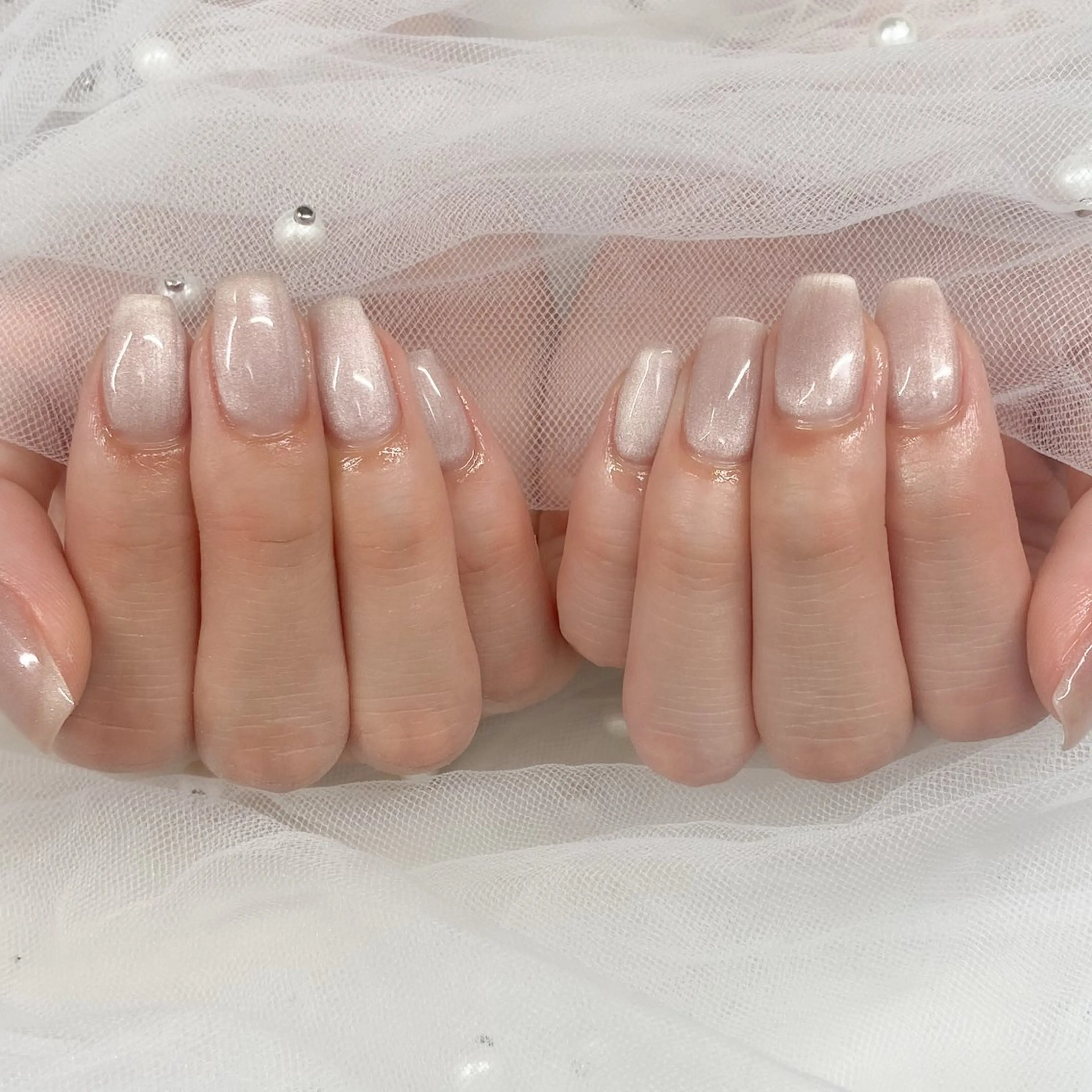 ネイル キラキラネイル マグネットネイル シンプルネイル ハンドネイル べルミエール sakiのネイルデザイン