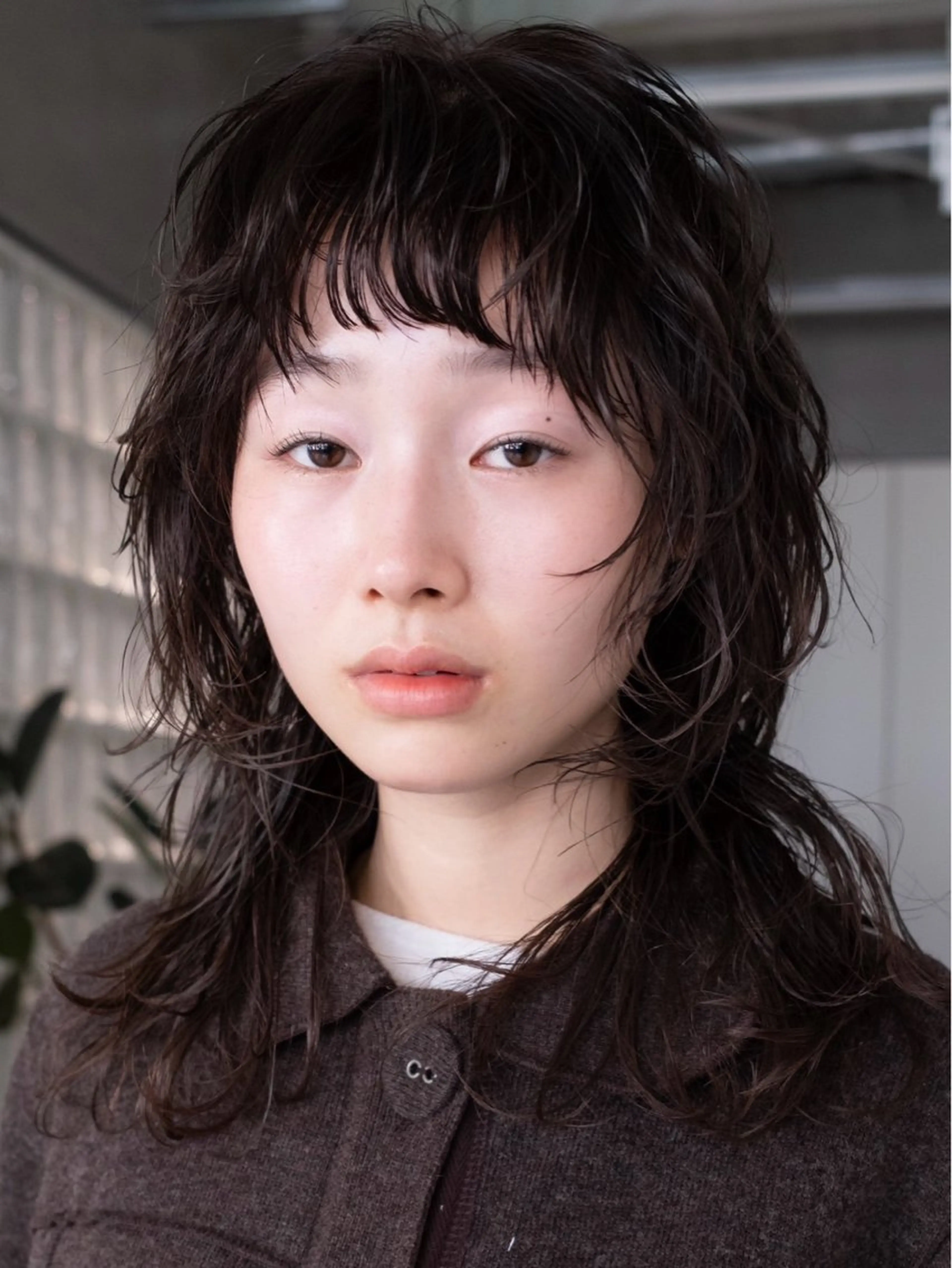 セミロング レディース／メンズ パーマ特化／内山遥斗のヘアスタイル