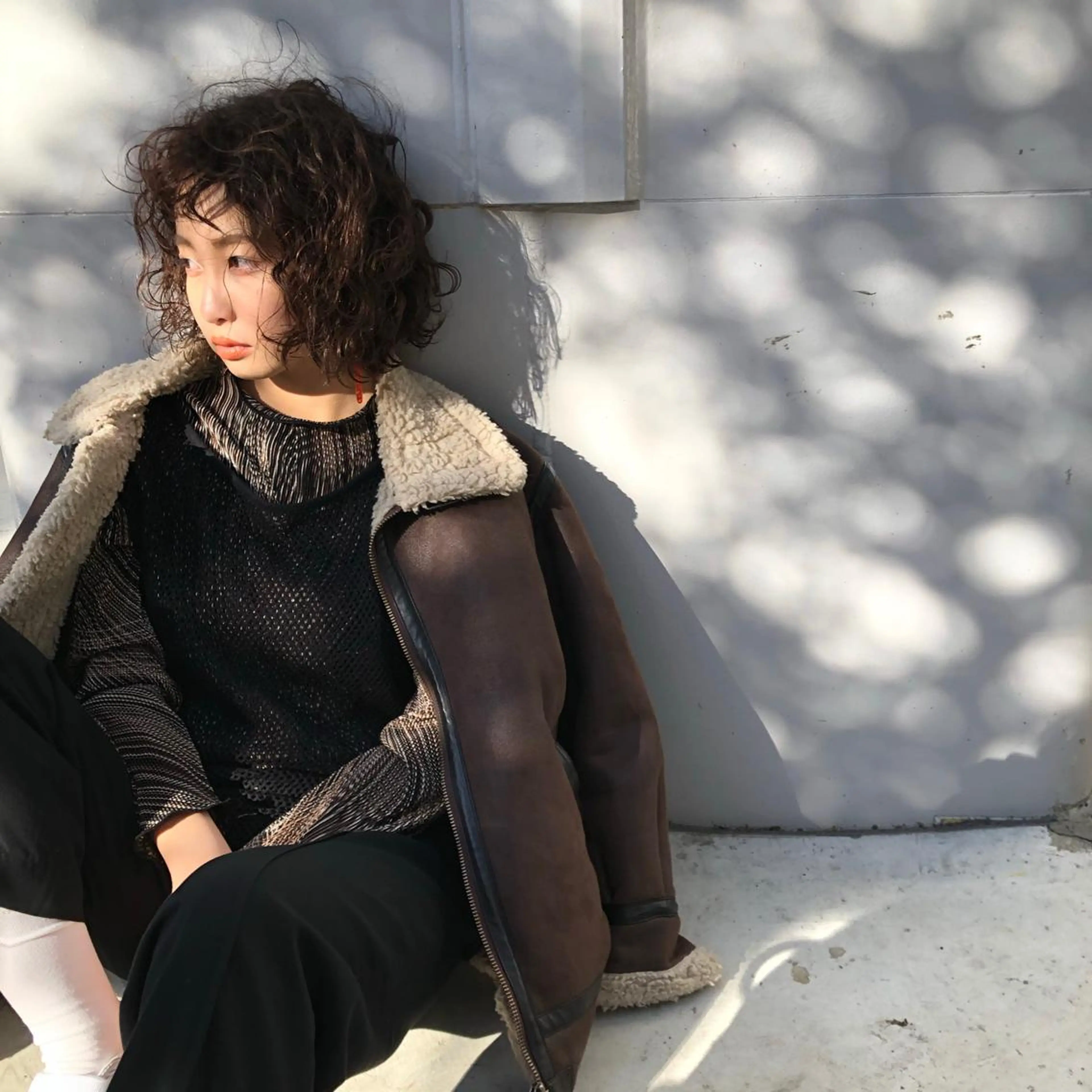 ショート カラー パーマ ボブ vain所属・パーマウルフショート 濱田匠のヘアスタイル