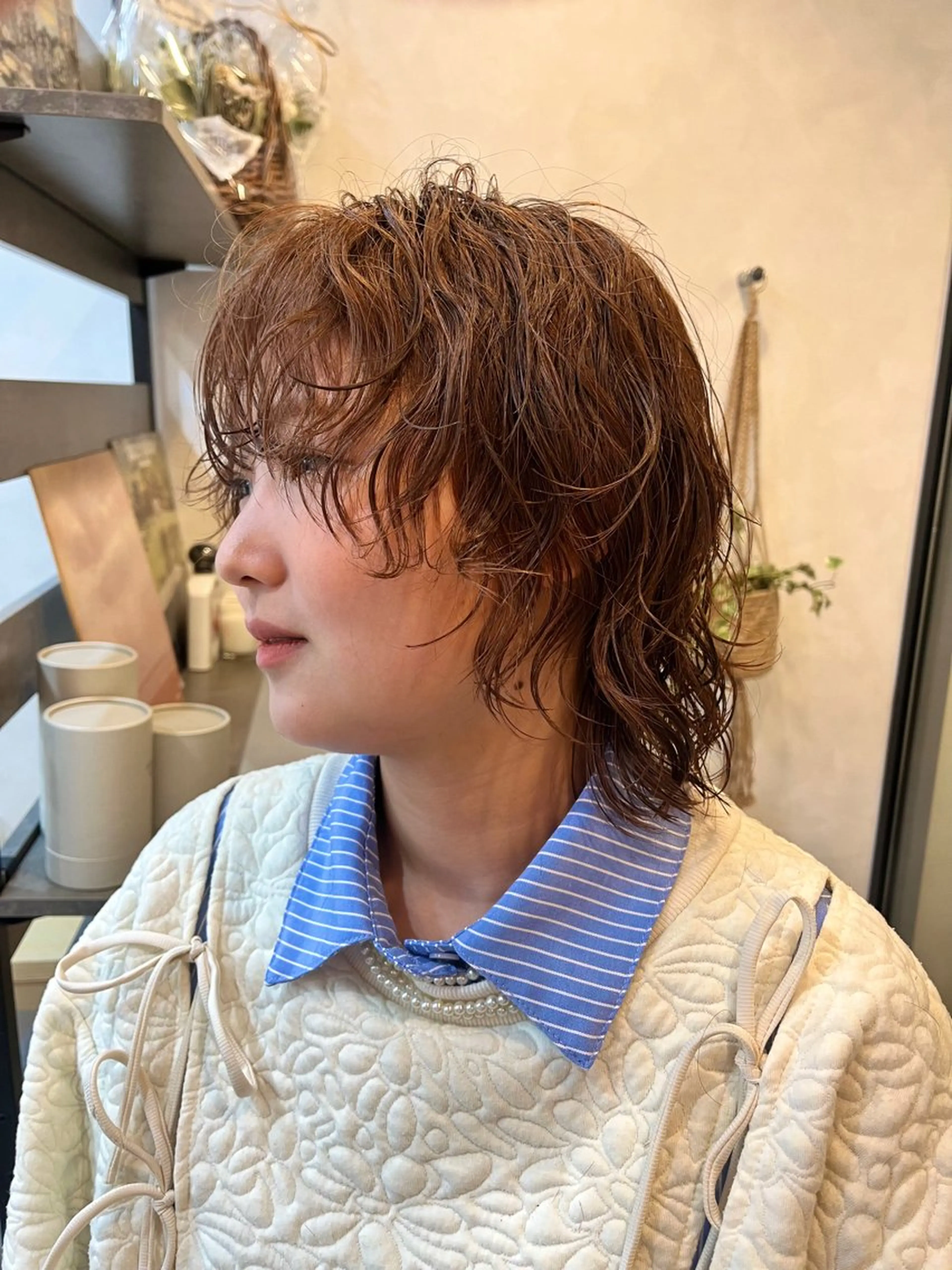 ショート ヘアカラー トリートメント レイヤー/暖色/ 髪質改善/永礼芳果のヘアスタイル