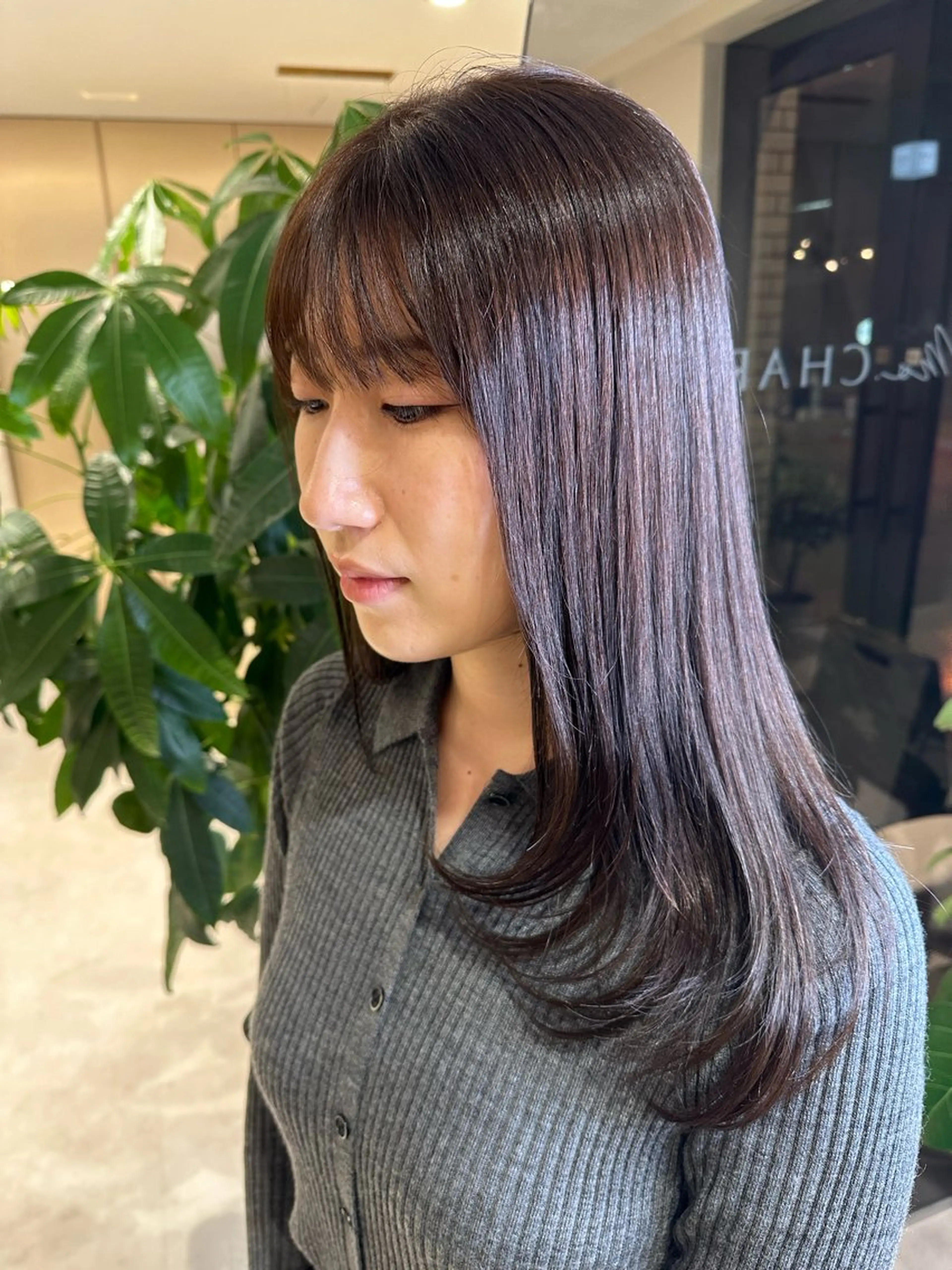 ロング レイヤーカット カット 縮毛矯正 地毛風縮毛矯正/ コウノリナのヘアスタイル