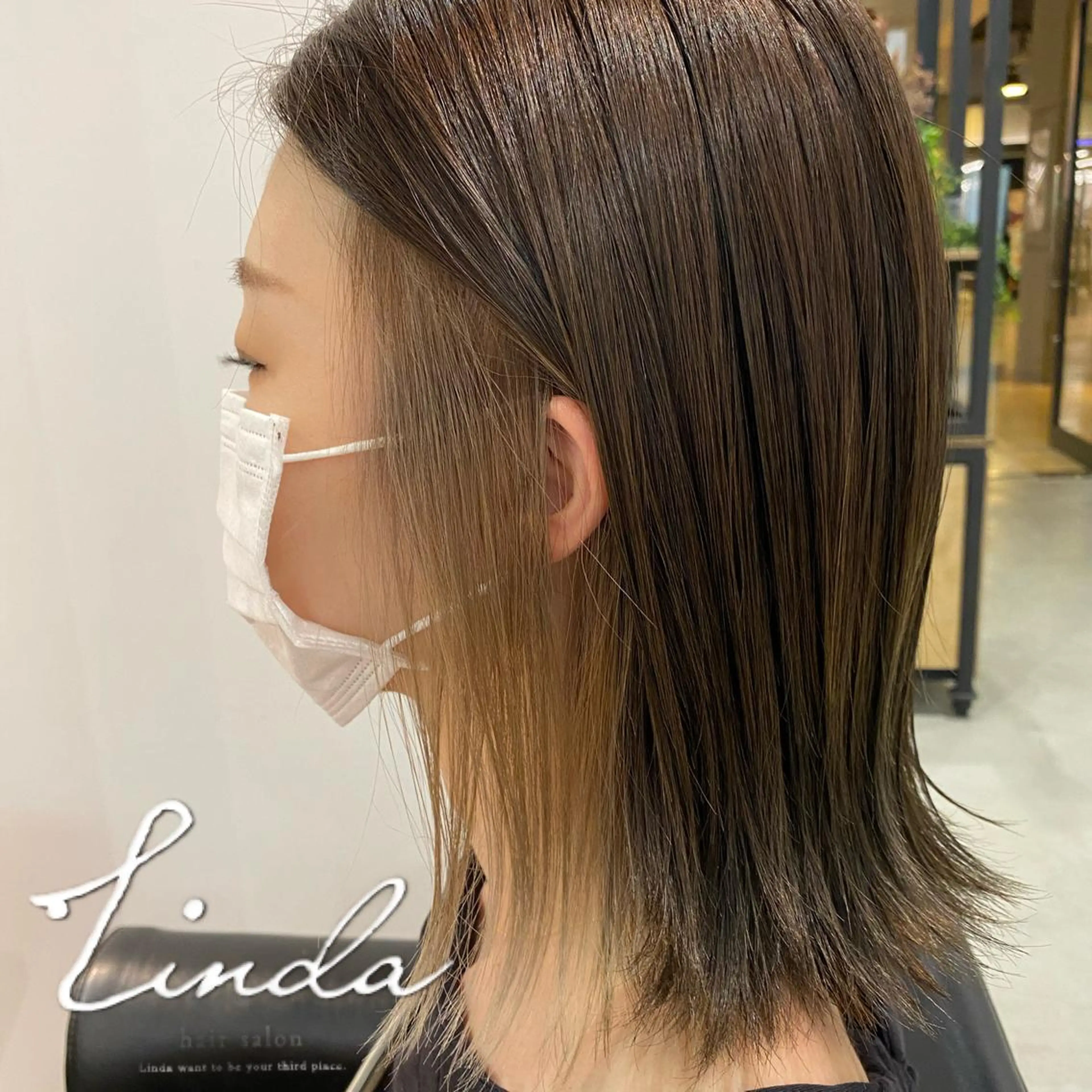 ミディアム カラー Linda所属・高橋 侑莉亜のヘアスタイル