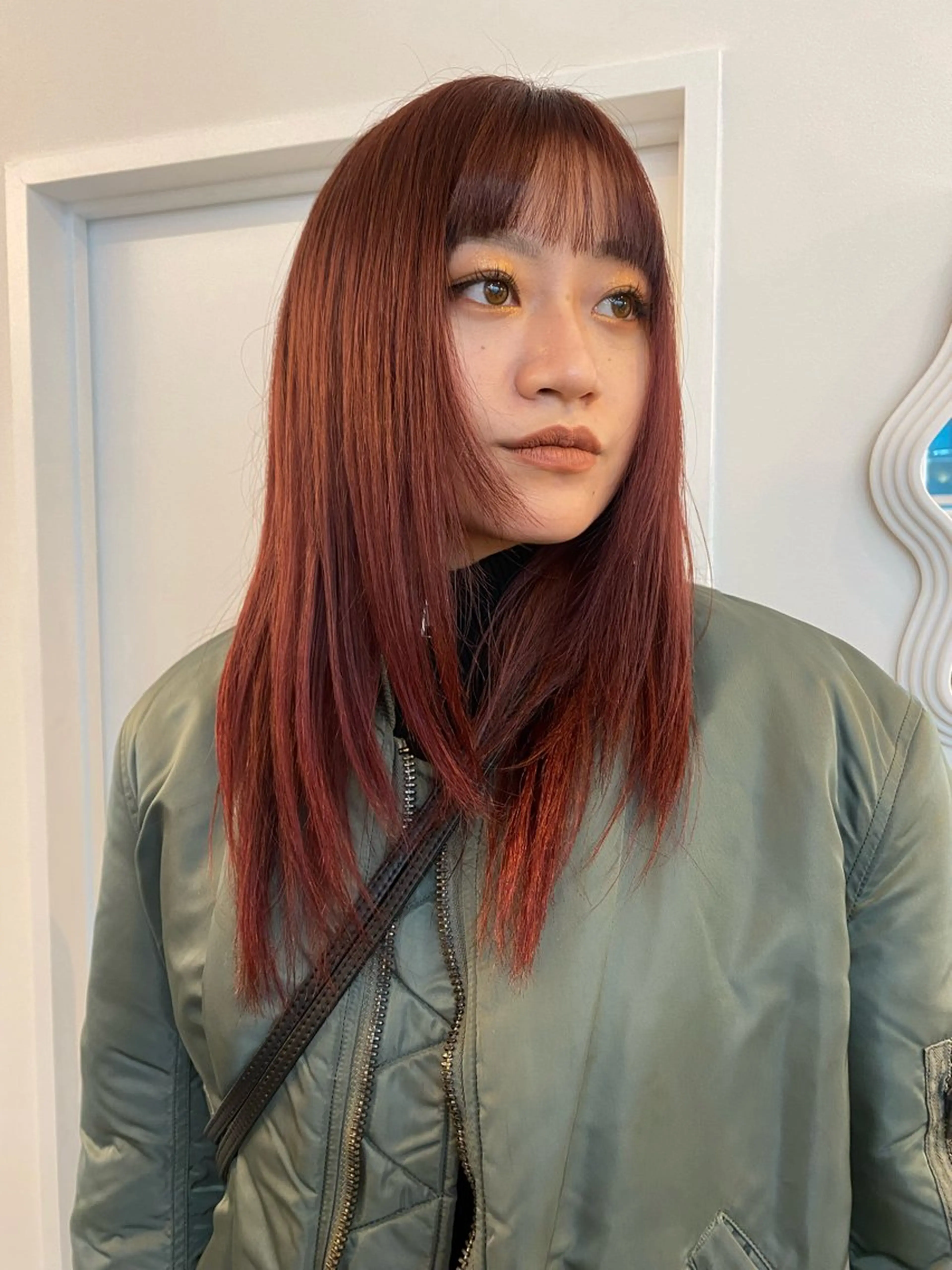 セミロング カラー hair design chouchou所属・ichika/福岡 /透明感カラー🤎のヘアスタイル