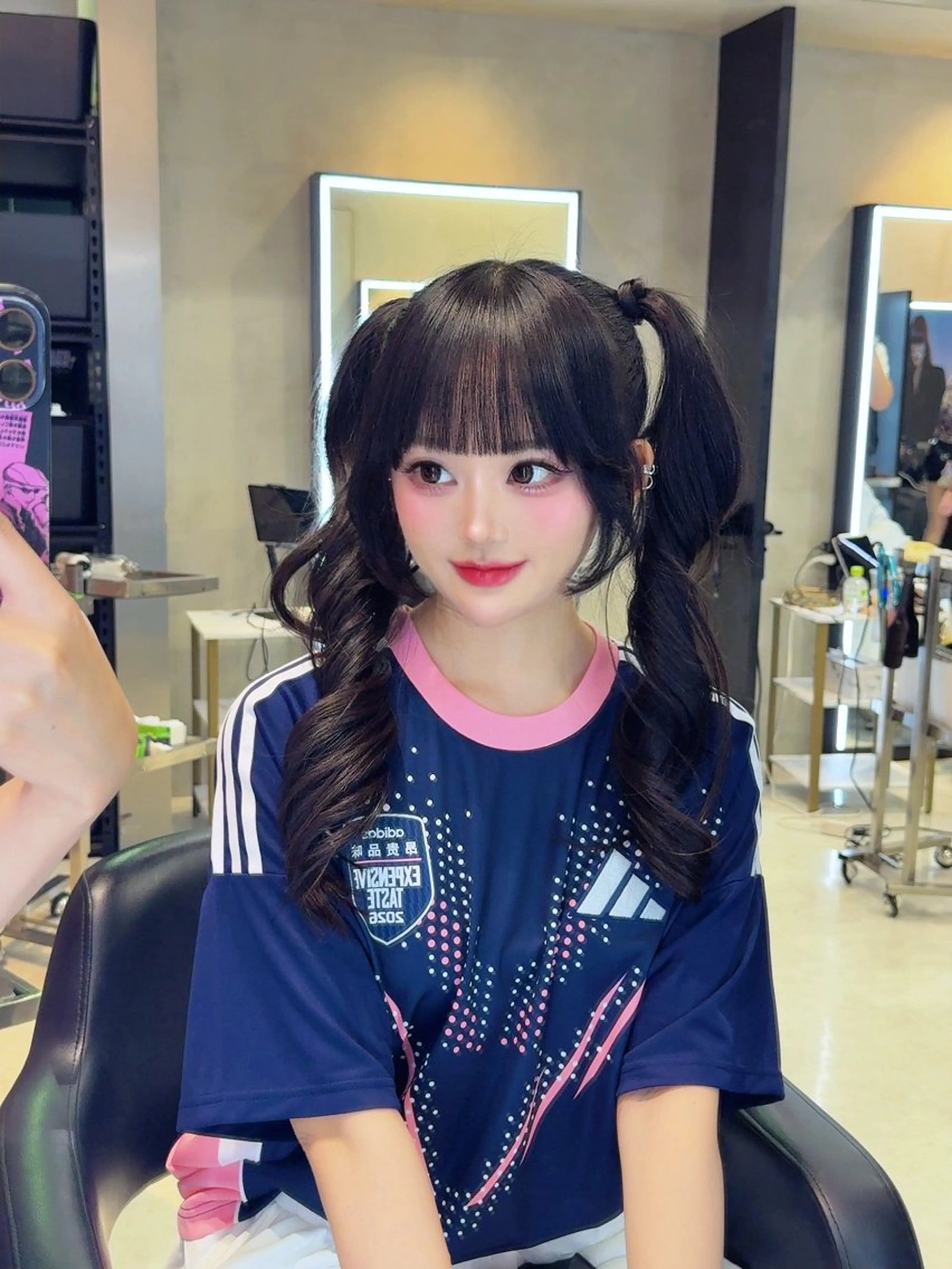 ロング カット パーマ 韓国✖️網紅🖤 パーマYURIYAのヘアスタイル