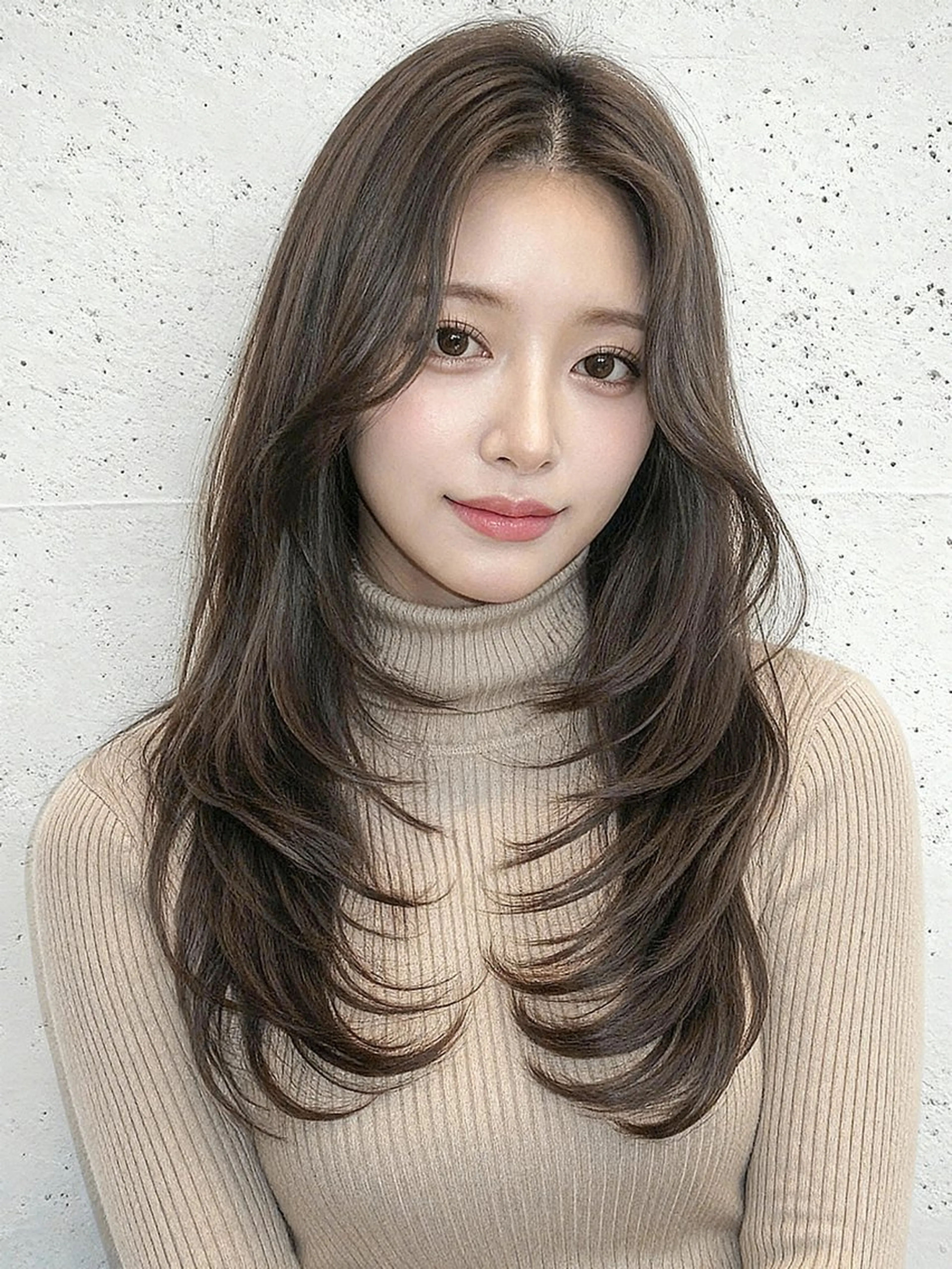 ロング カラー カット ヘアカラー トリートメント 莉乃/縮毛矯正/髪質 改善/艶カラーのヘアスタイル