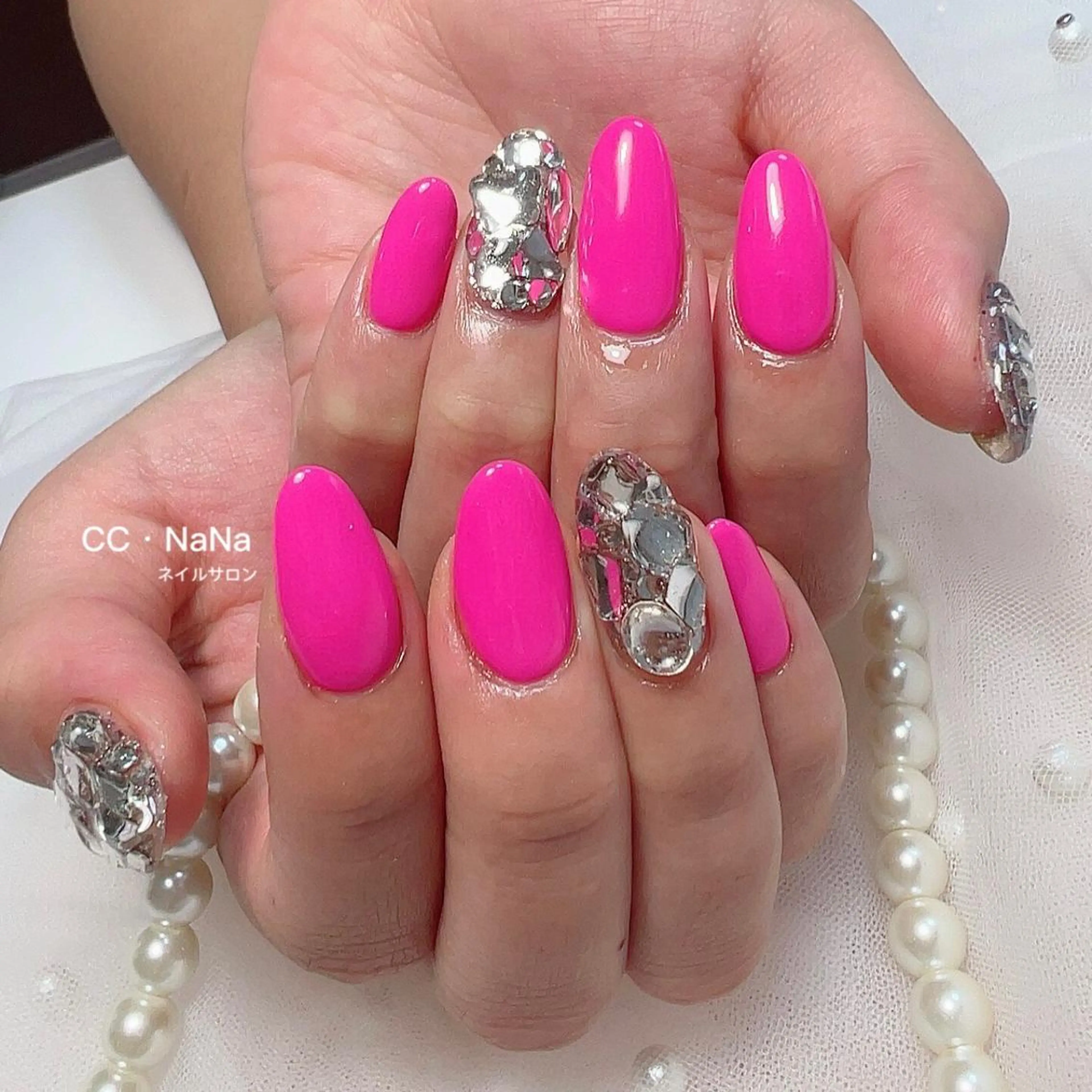 ネイル ワンカラーネイル ハンドネイル 💎CC・NaNa 韓国風ネイル🌙Cのネイルデザイン