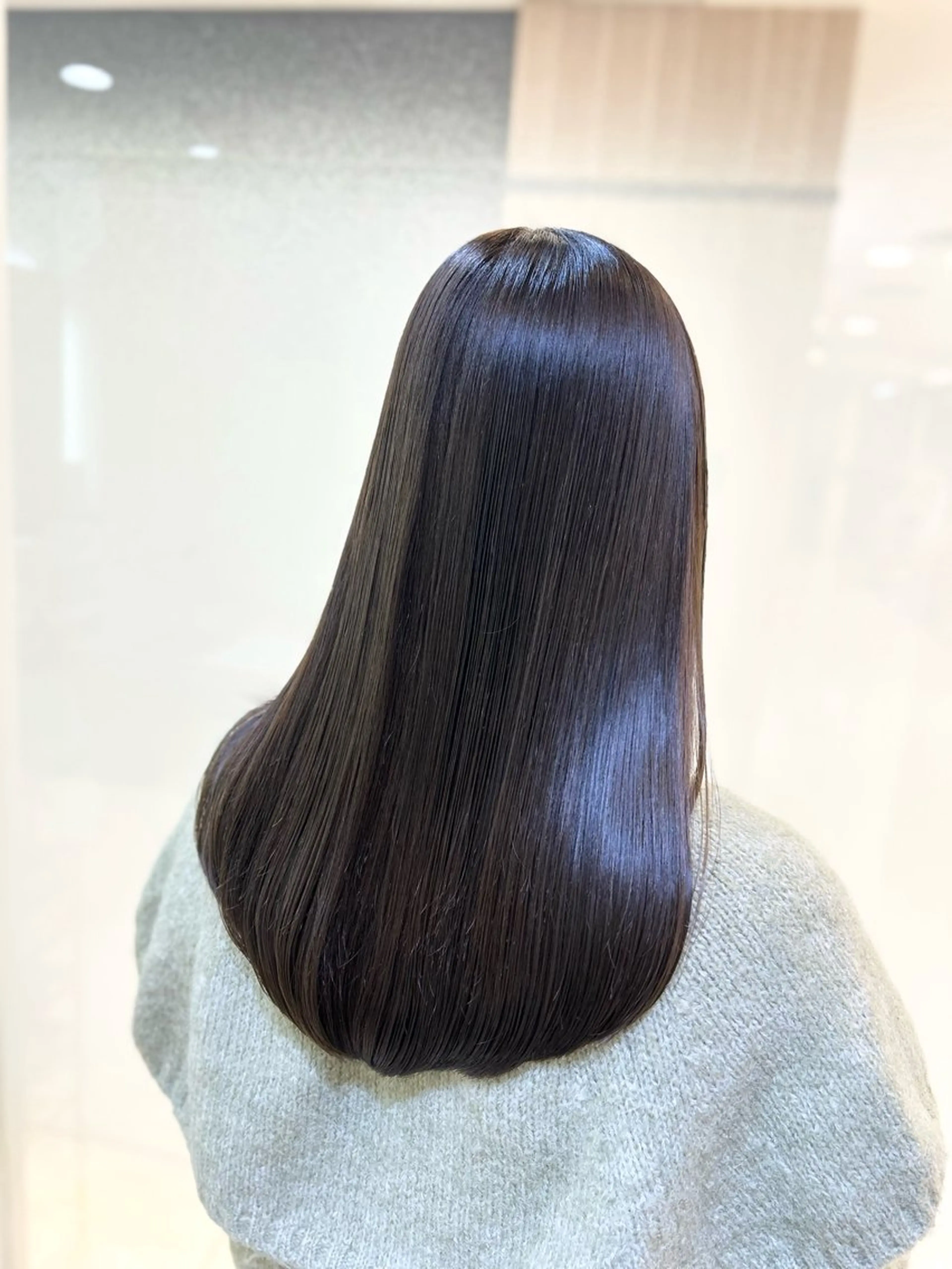 セミロング パーマ 縮毛矯正/髪質改善/ 艶髪ササキナツミのヘアスタイル