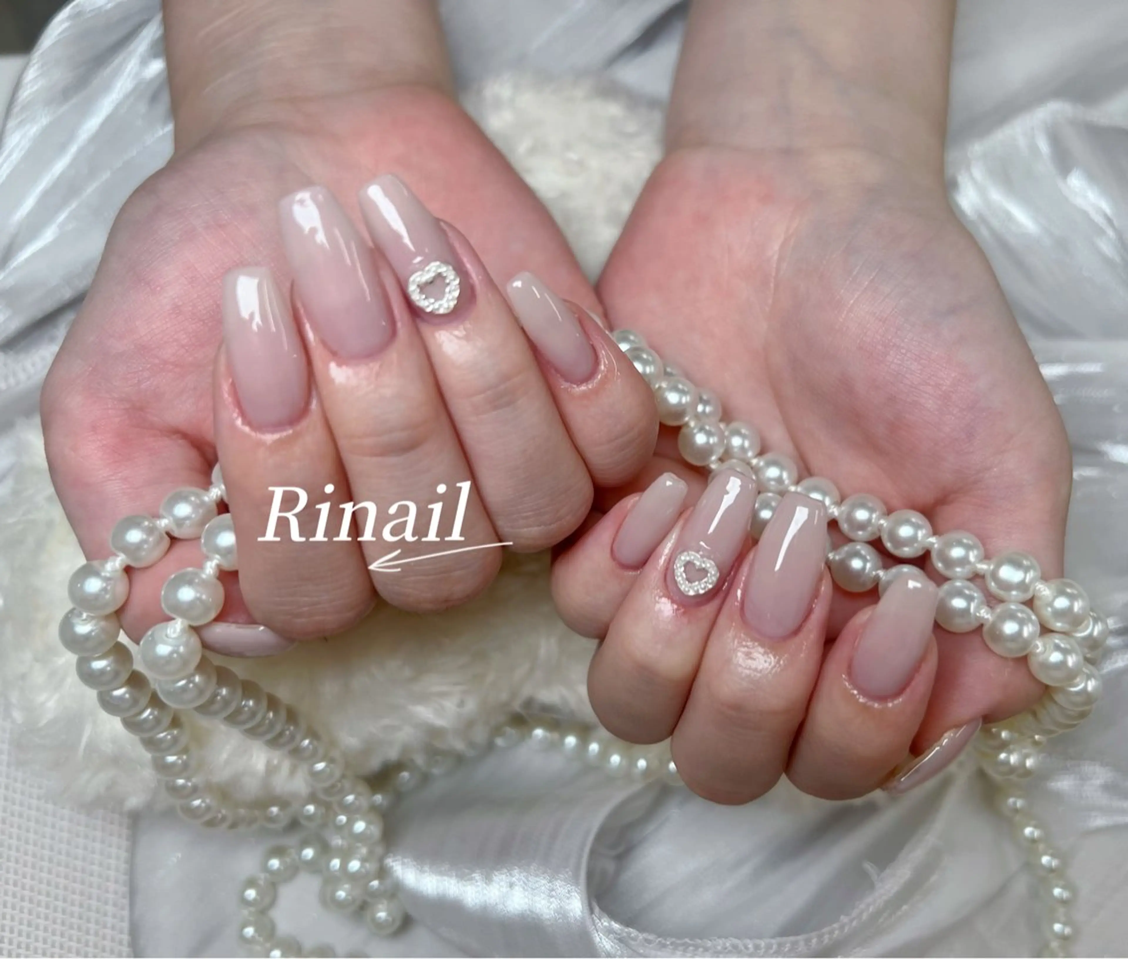 ネイル アートネイル チークネイル 長さ出し フラッシュネイル フットネイル YK Rinのネイルデザイン