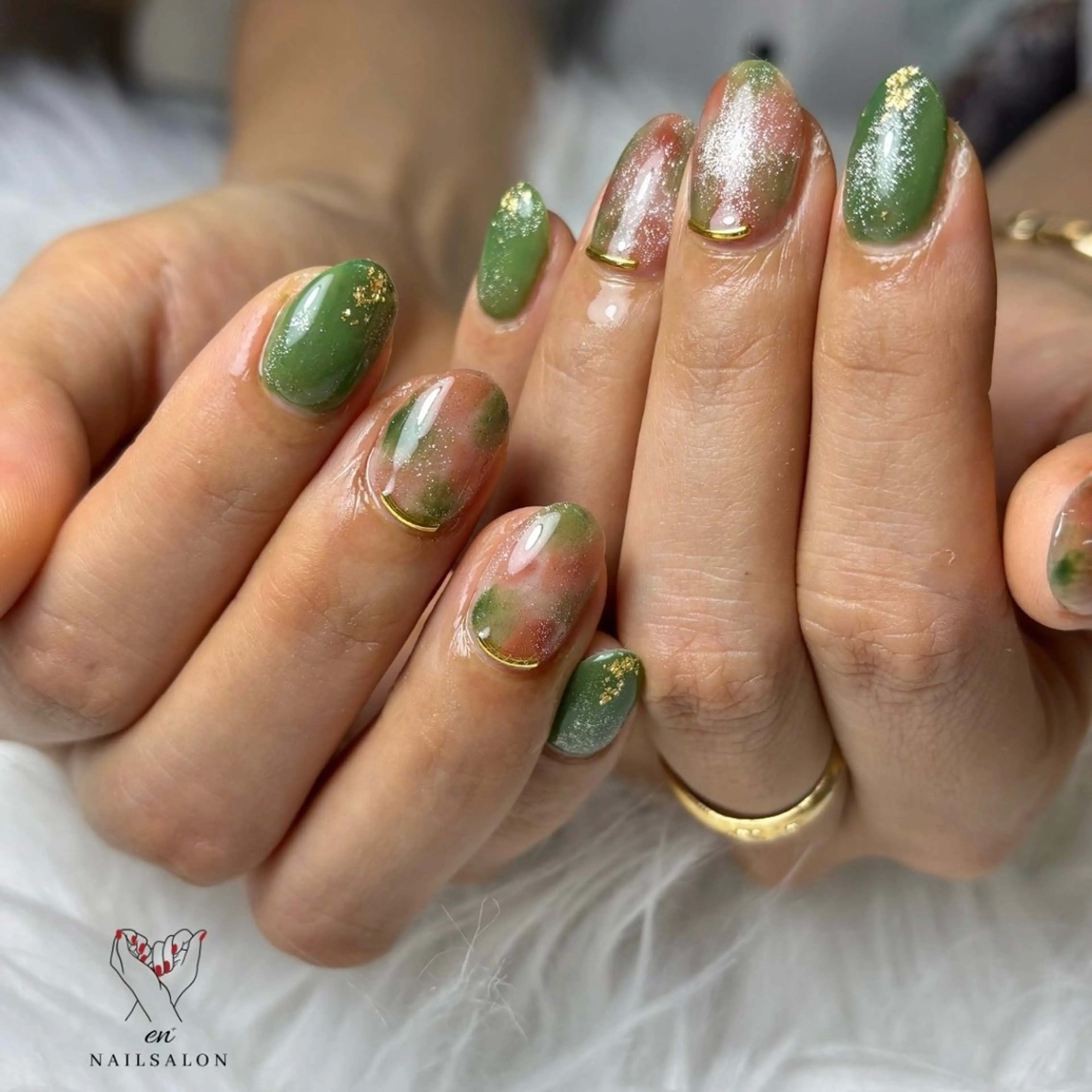 ネイル ハンドネイル NAILSALON en+沖縄市美原のネイルデザイン