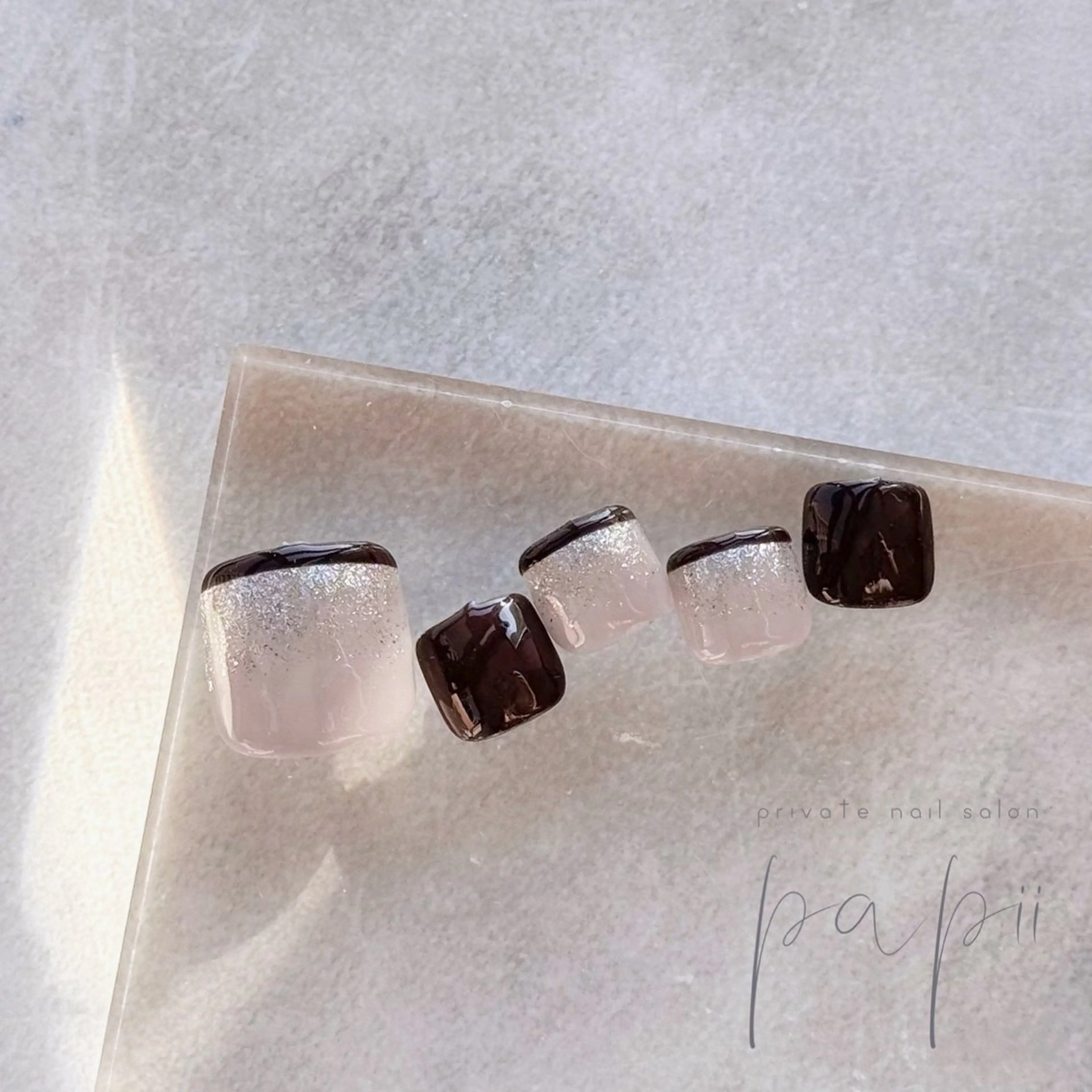 ネイル フレンチネイル シンプルネイル フットネイル private nail salon papii所属・papii☆ kurodaのネイルデザイン