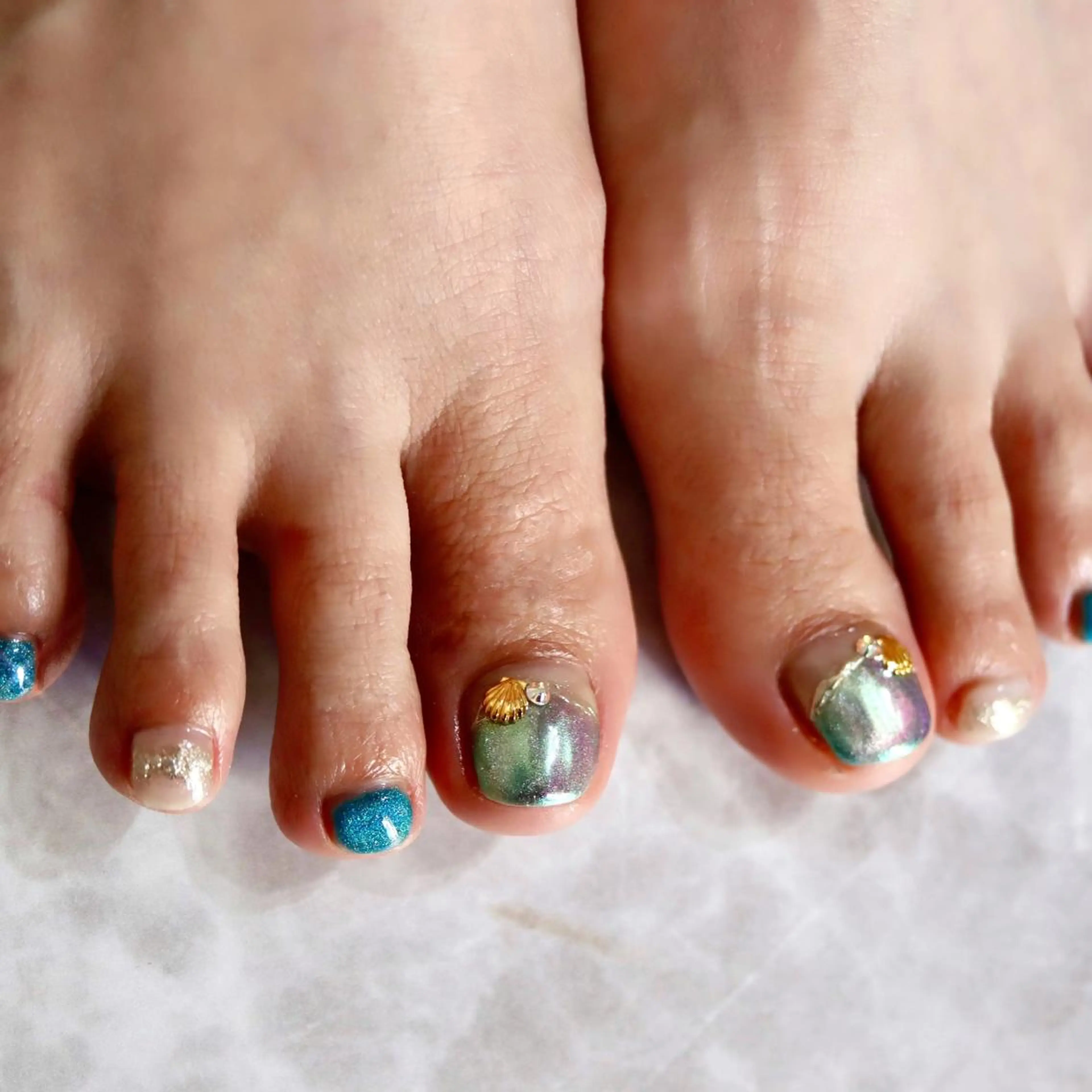 フットネイル🦶デザインLコースの写真