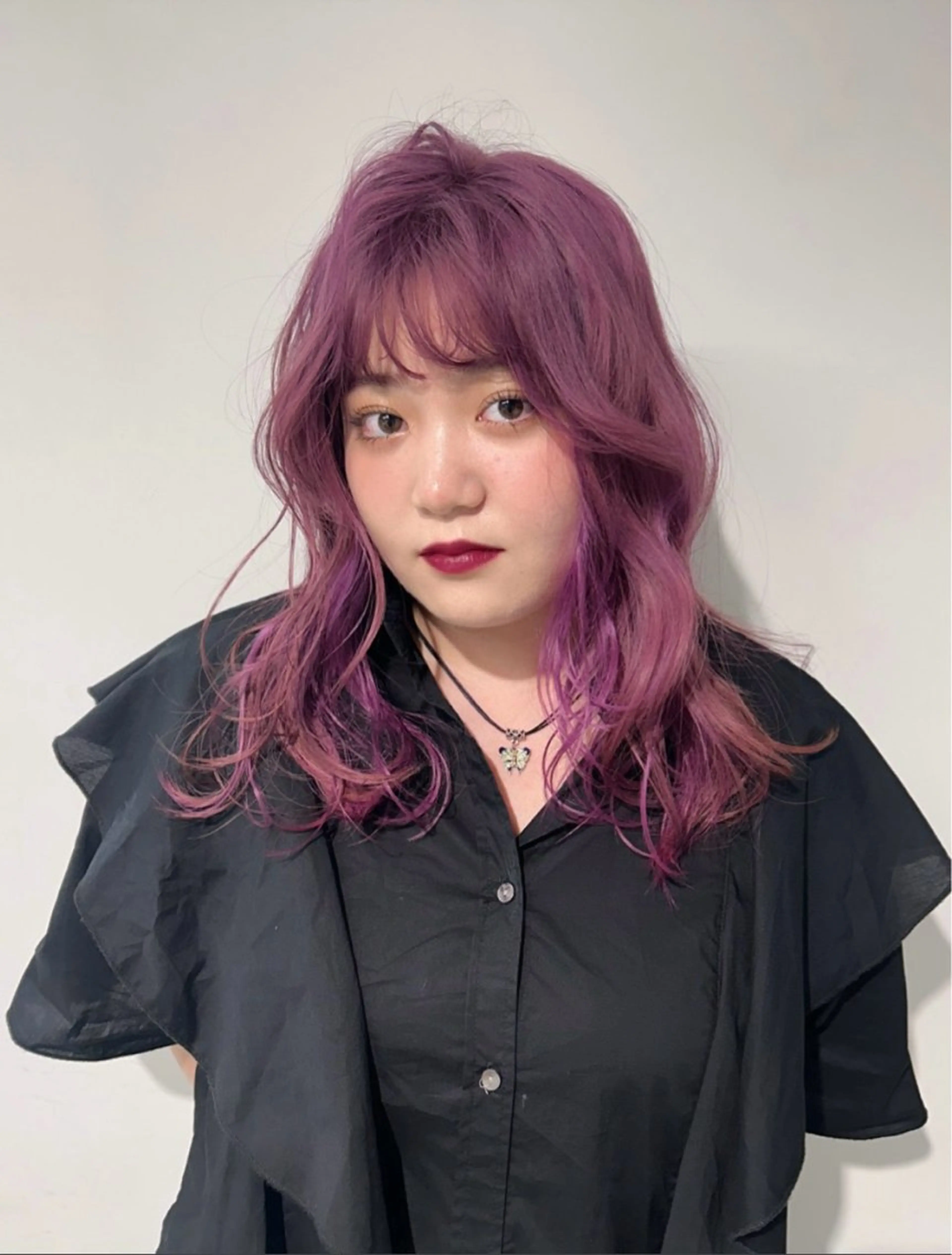 ロング カラー ヘアカラー トリートメント Nana/透けカラー ×似合わせカットのヘアスタイル