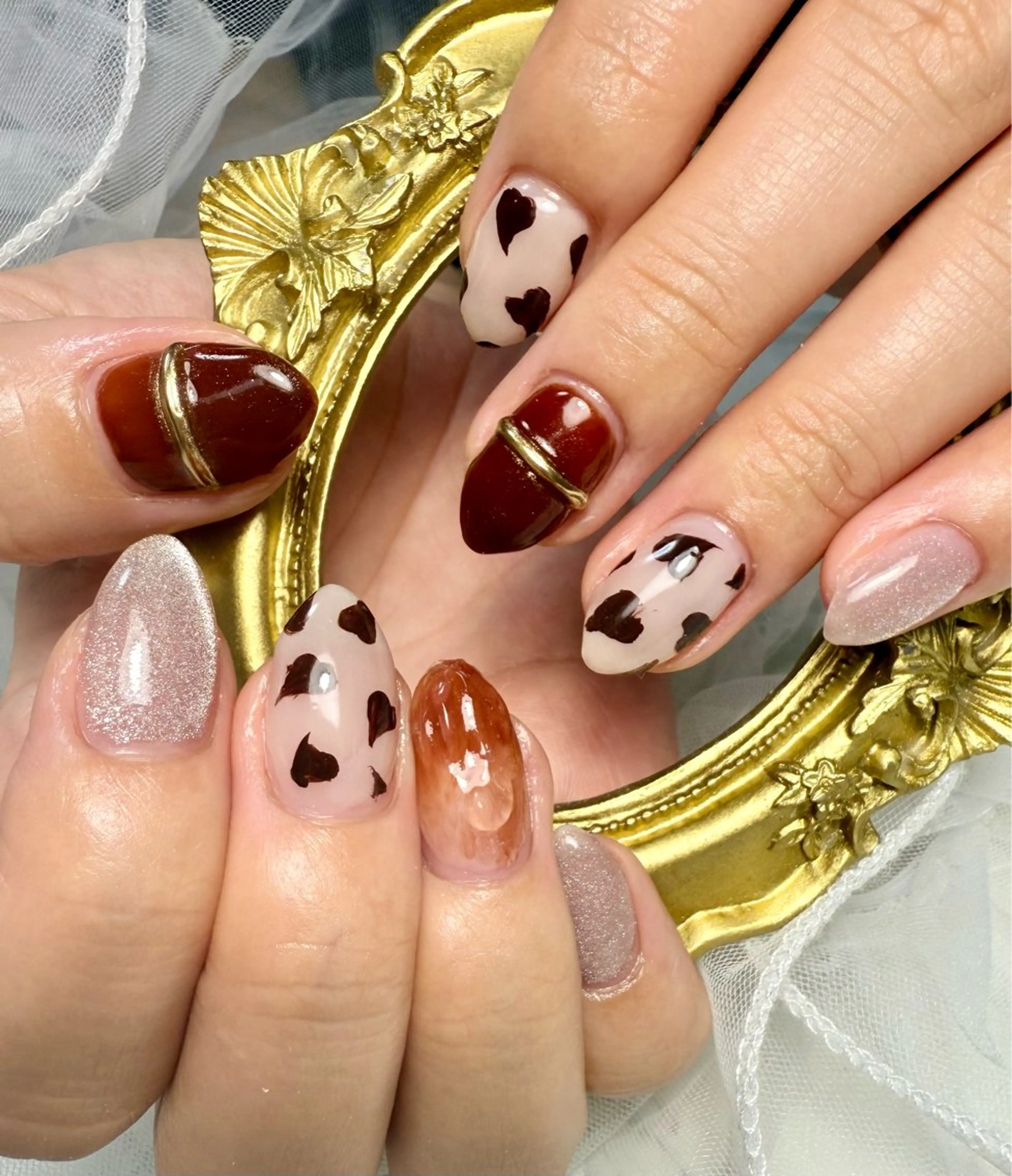 ネイル アートネイル チークネイル フレンチネイル ガラスフレンチ 氷ネイル・うるうるネイル Mai’s nailのネイルデザイン