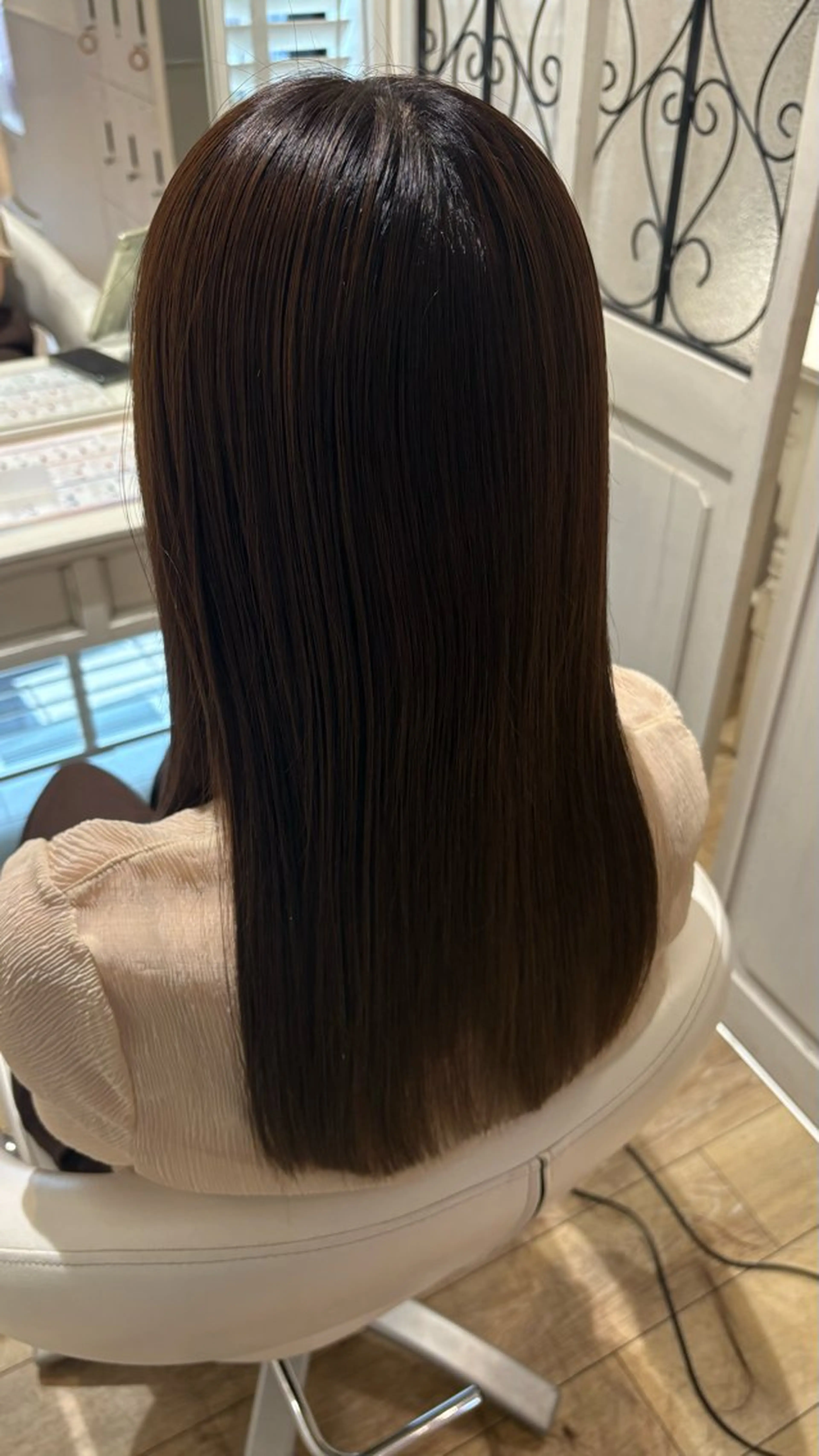 ロング カラー カット 似合わせ 顔周りYUUGAのヘアスタイル