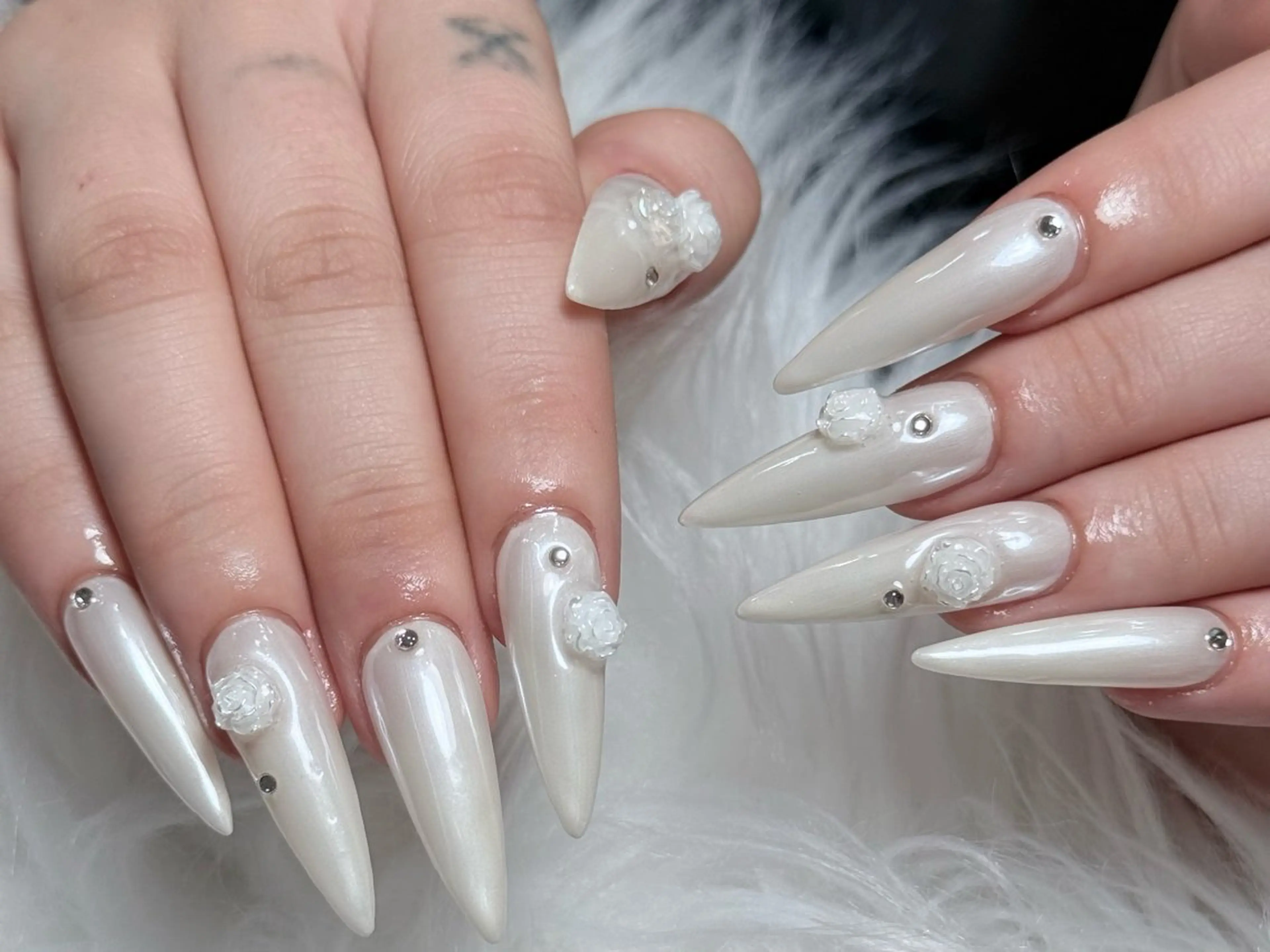 ネイル ボルドー チークネイル 長さ出し フレンチネイル ジェルネイル アンアンBelle Nail 池袋のネイルデザイン