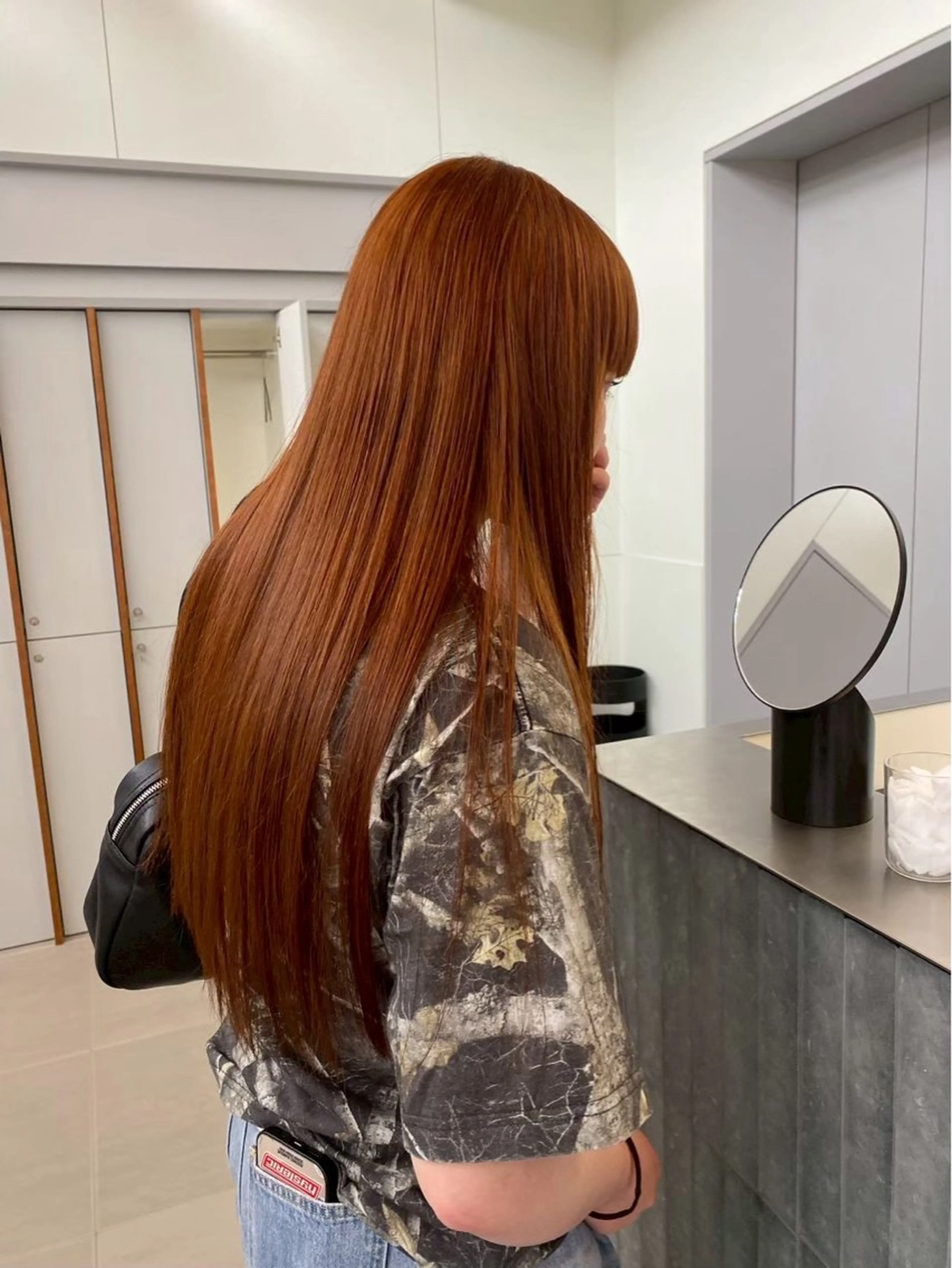 カラー オレンジ ヘアカラー トリートメント カラーモデル 🪐Sena⭐️のヘアスタイル