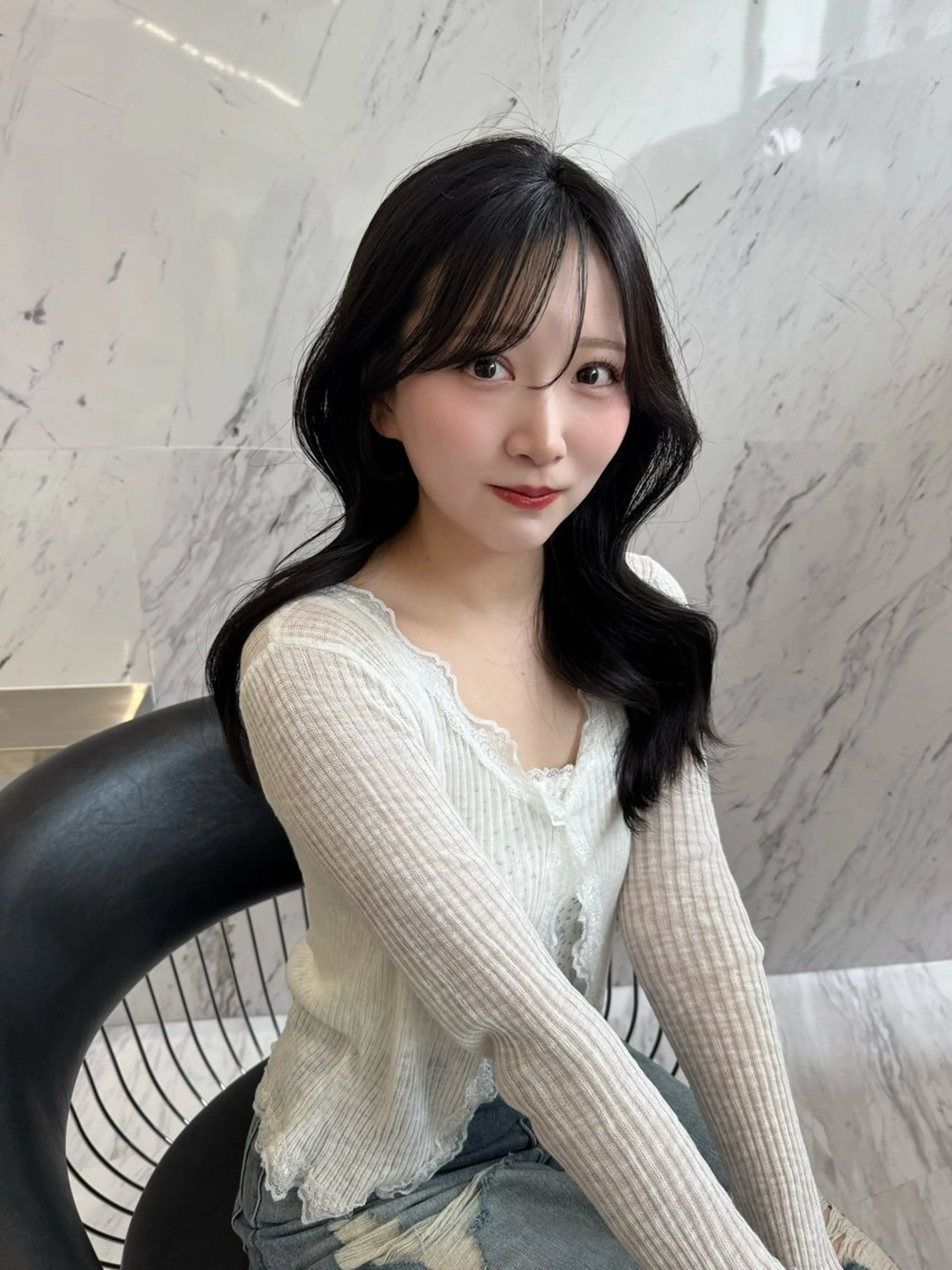 ロング カラー ヘアカラー トリートメント ParveMix🍀 藤原愛未のヘアスタイル