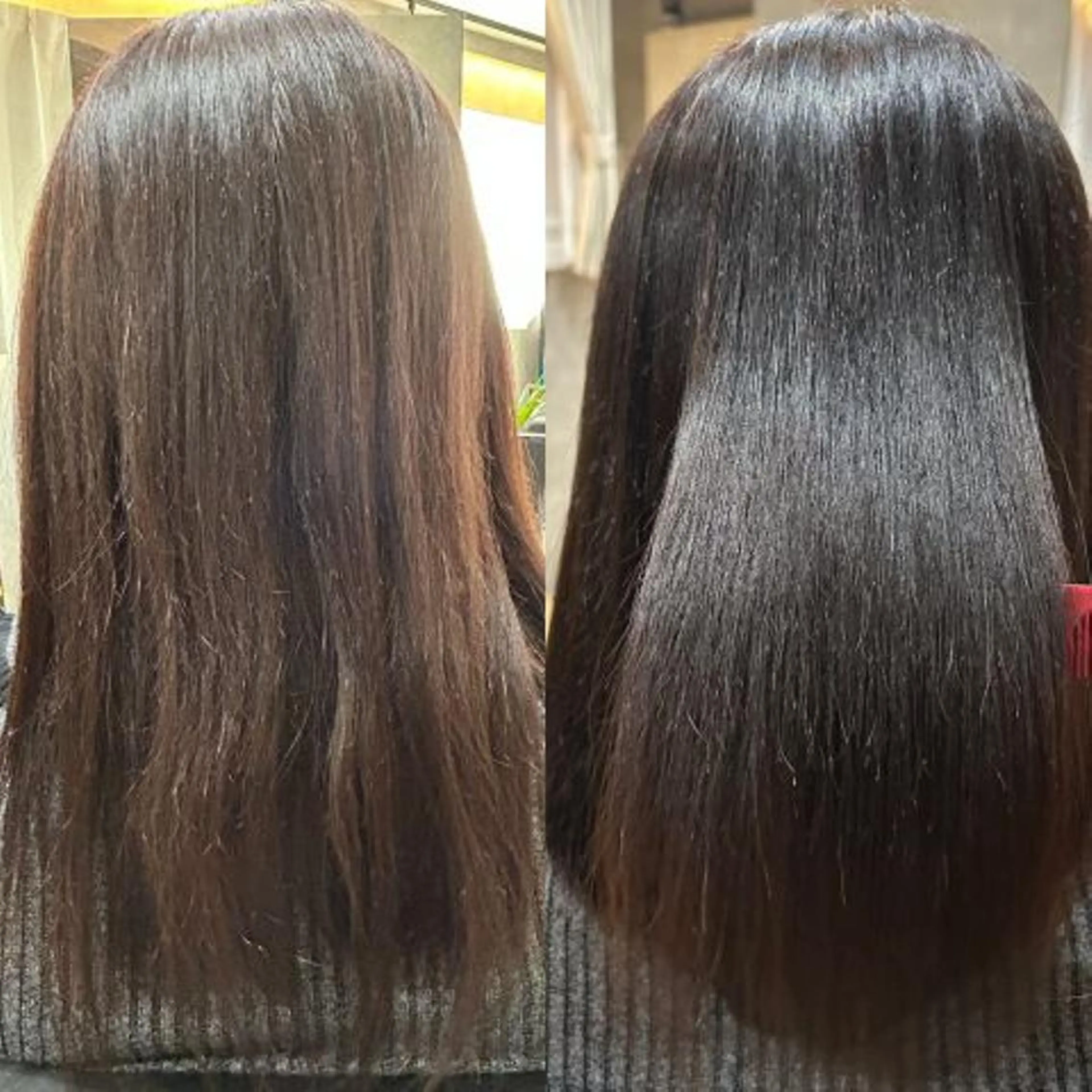 セミロング カラー パーマ 髪質改善 ストレートパーマ カット ヘアカラー 縮毛矯正 トリートメント ヘアセット さく/髪質改善× 縮毛矯正/町田のヘアスタイル