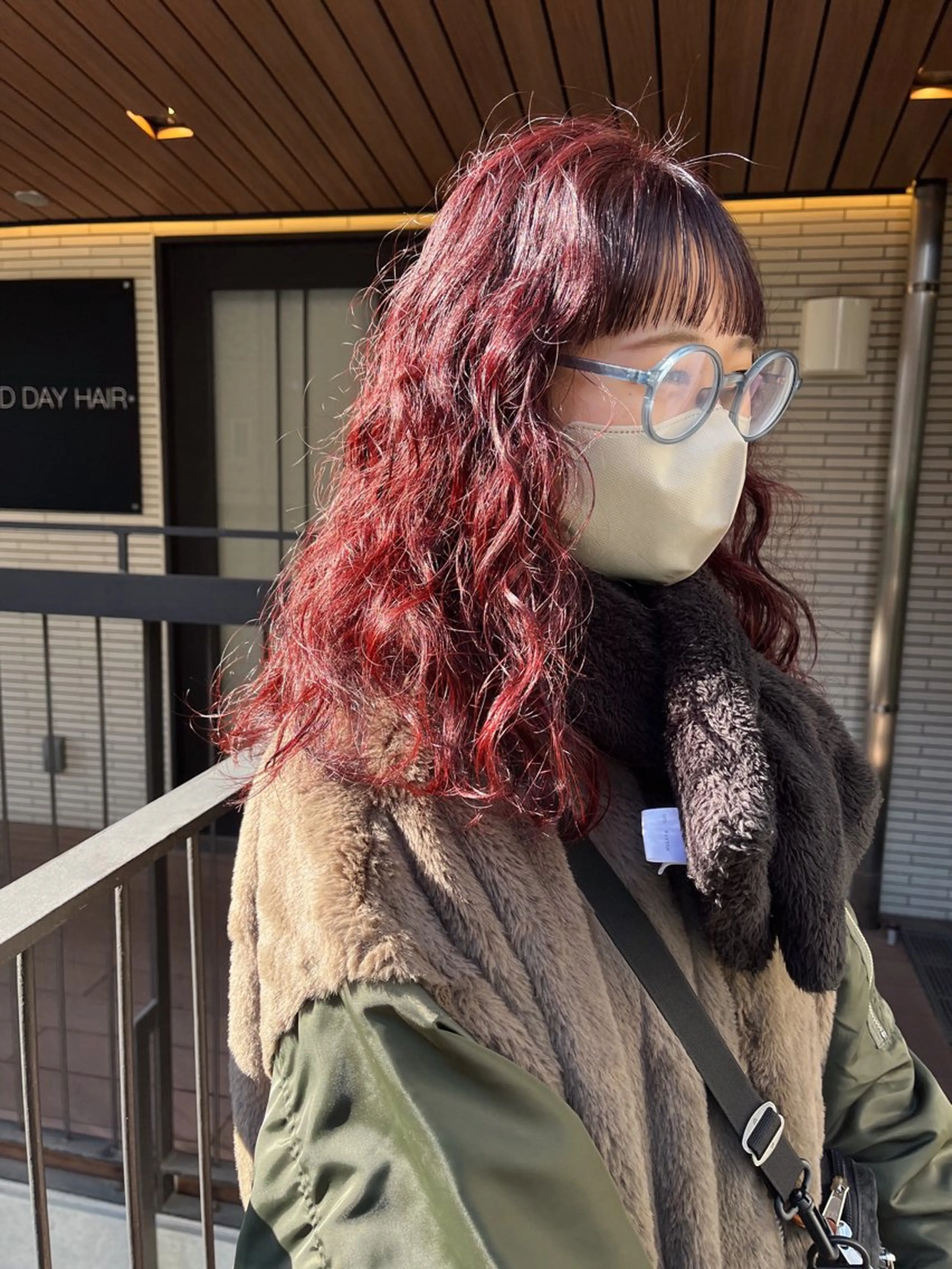 ミディアム カラー 暖色/パーマ 🌼クニトウメイのヘアスタイル