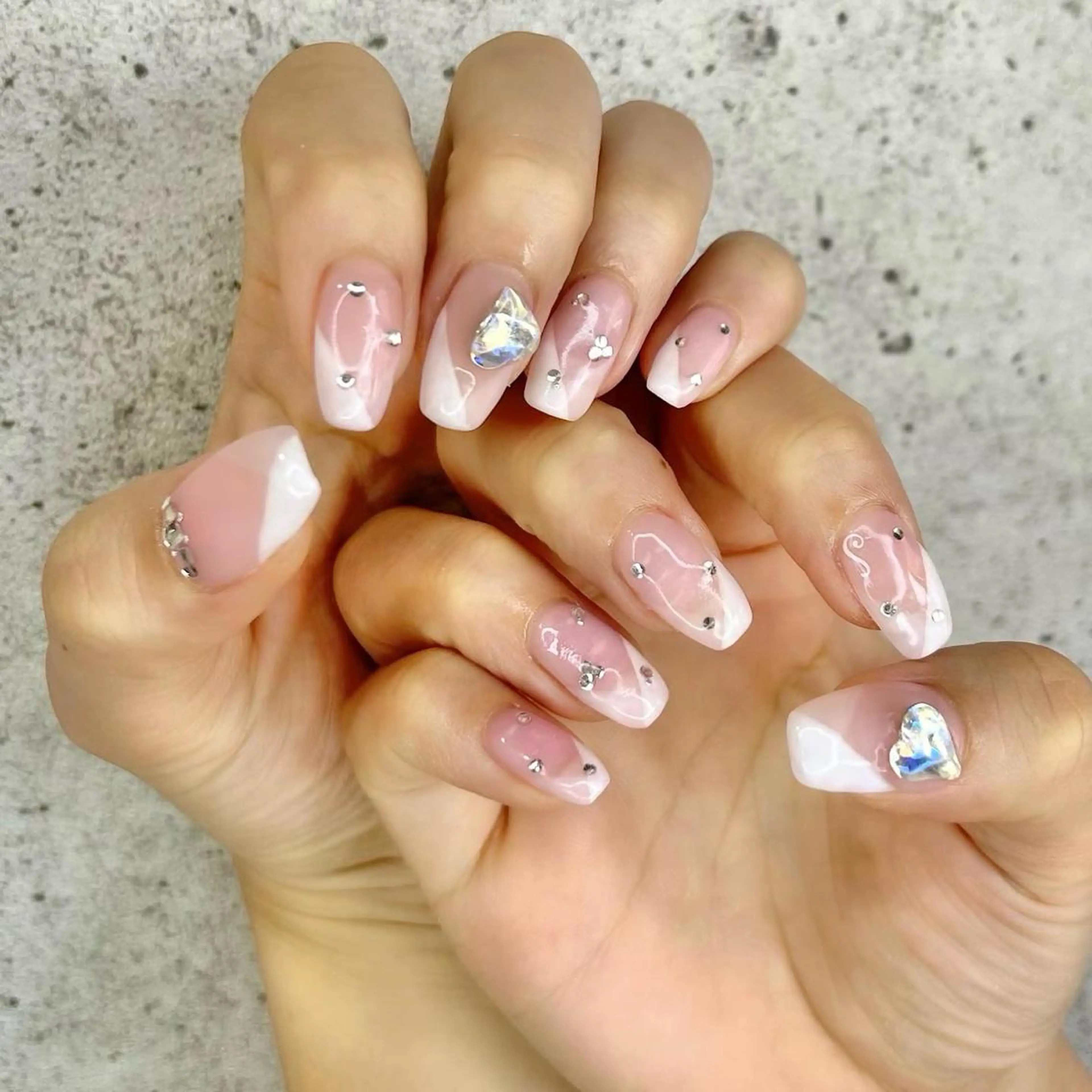ネイル ハート ハンドネイル Nail Salon　Ｋのネイルデザイン