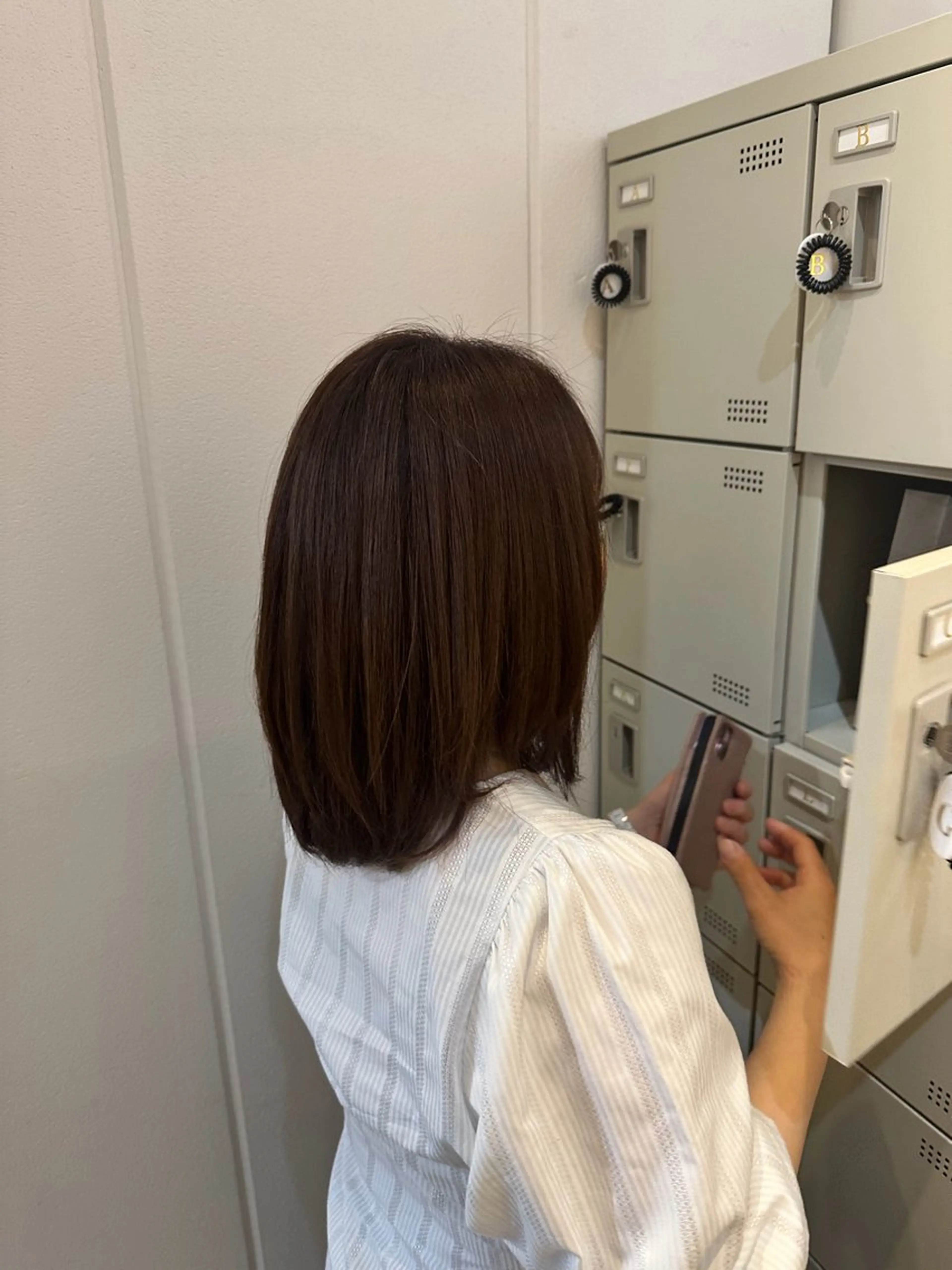 ミディアム カラー 聖菜/ hina /レイヤー/艶カラーのヘアスタイル