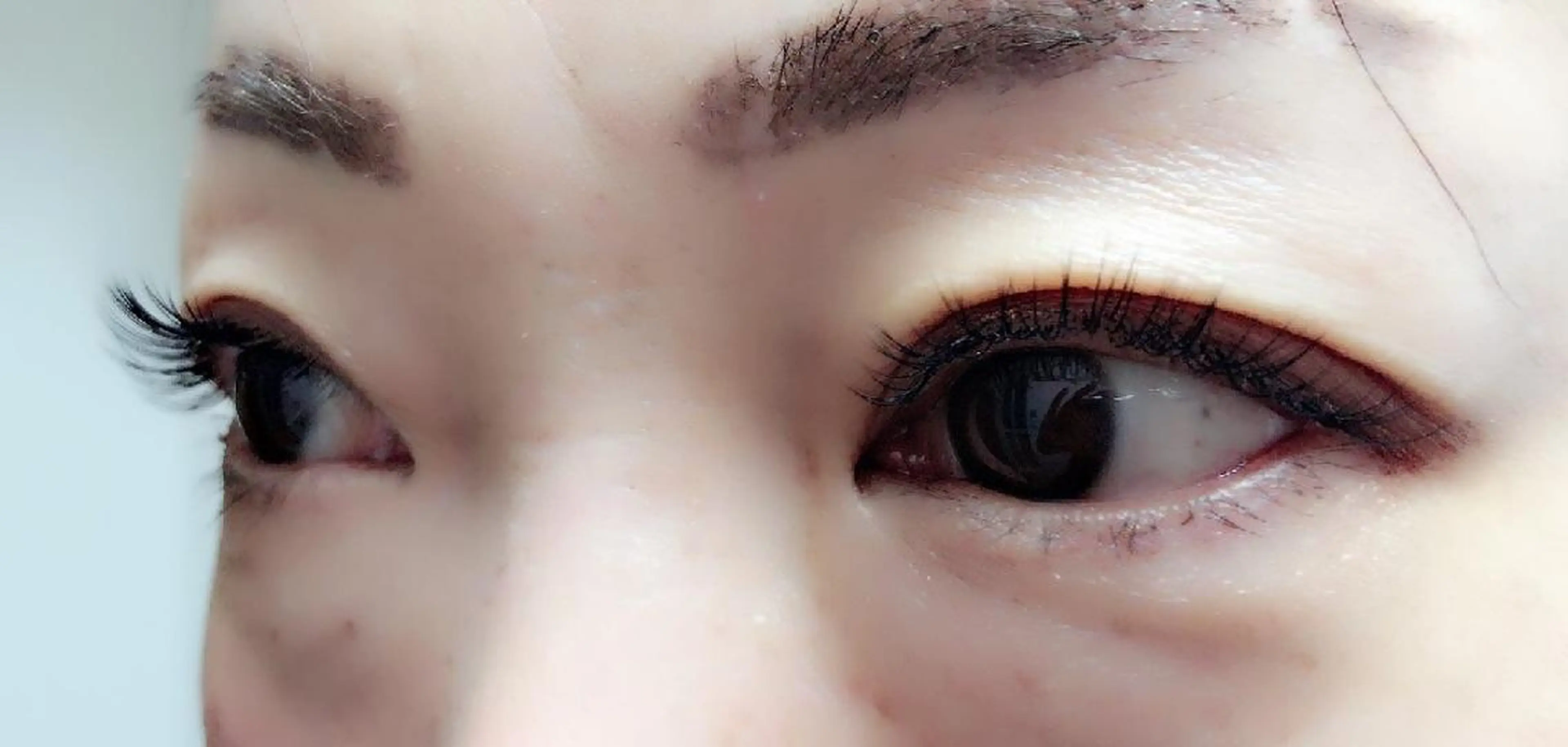 マツエク・マツパ 付け放題 キュート フラットラッシュ 下まつげエクステ 一重×まつ毛パーマ 吉岡 ゆうなのマツエク・マツパデザイン