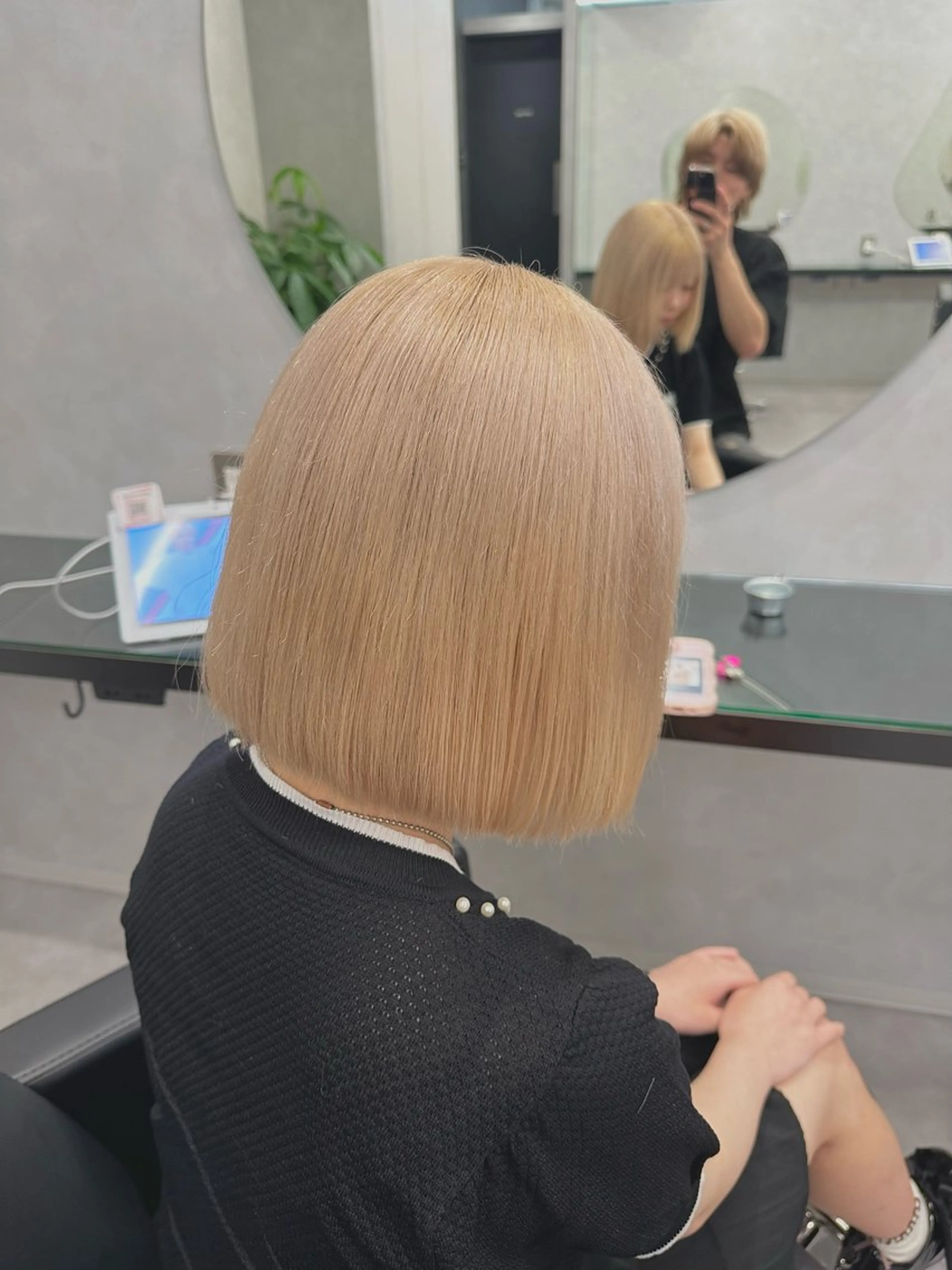 ミディアム カラー ヘアカラー トリートメント 🦄ハイトーンカラー 🦄まるおしょうのヘアスタイル