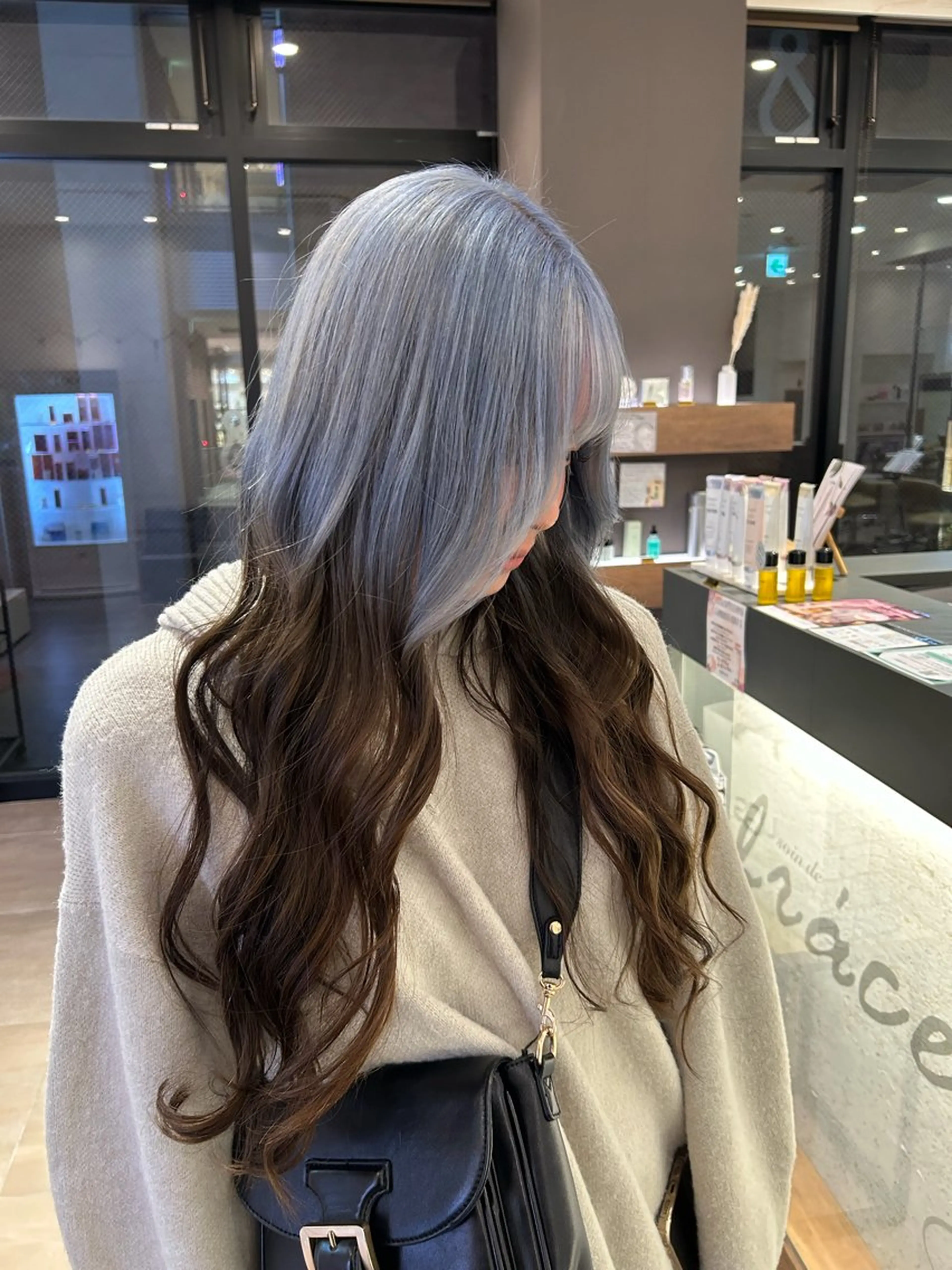 ロング カラー 髪質改善/ハイトーン /デザイン見正 恵弥のヘアスタイル