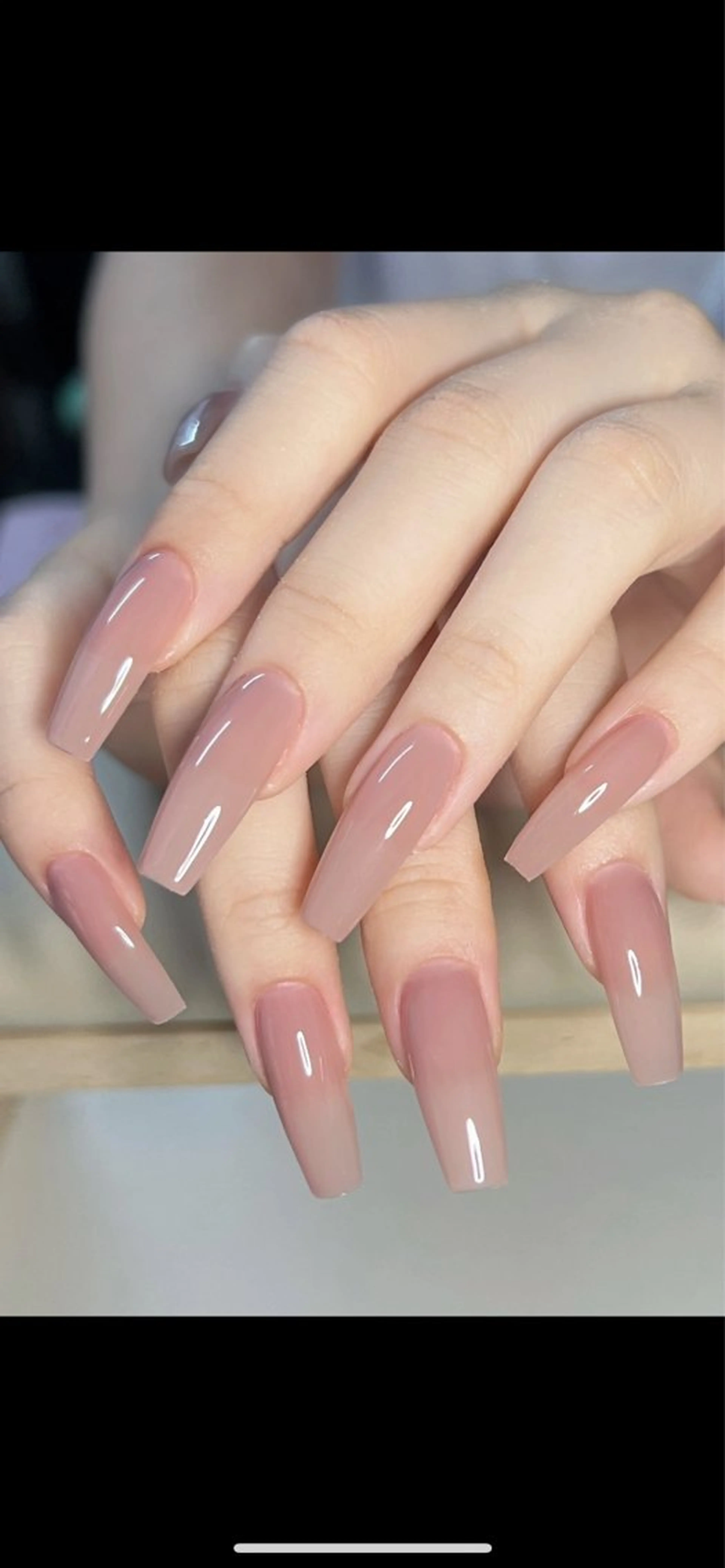 💅チップ長出しワンカラー/ラメグラデーションの写真