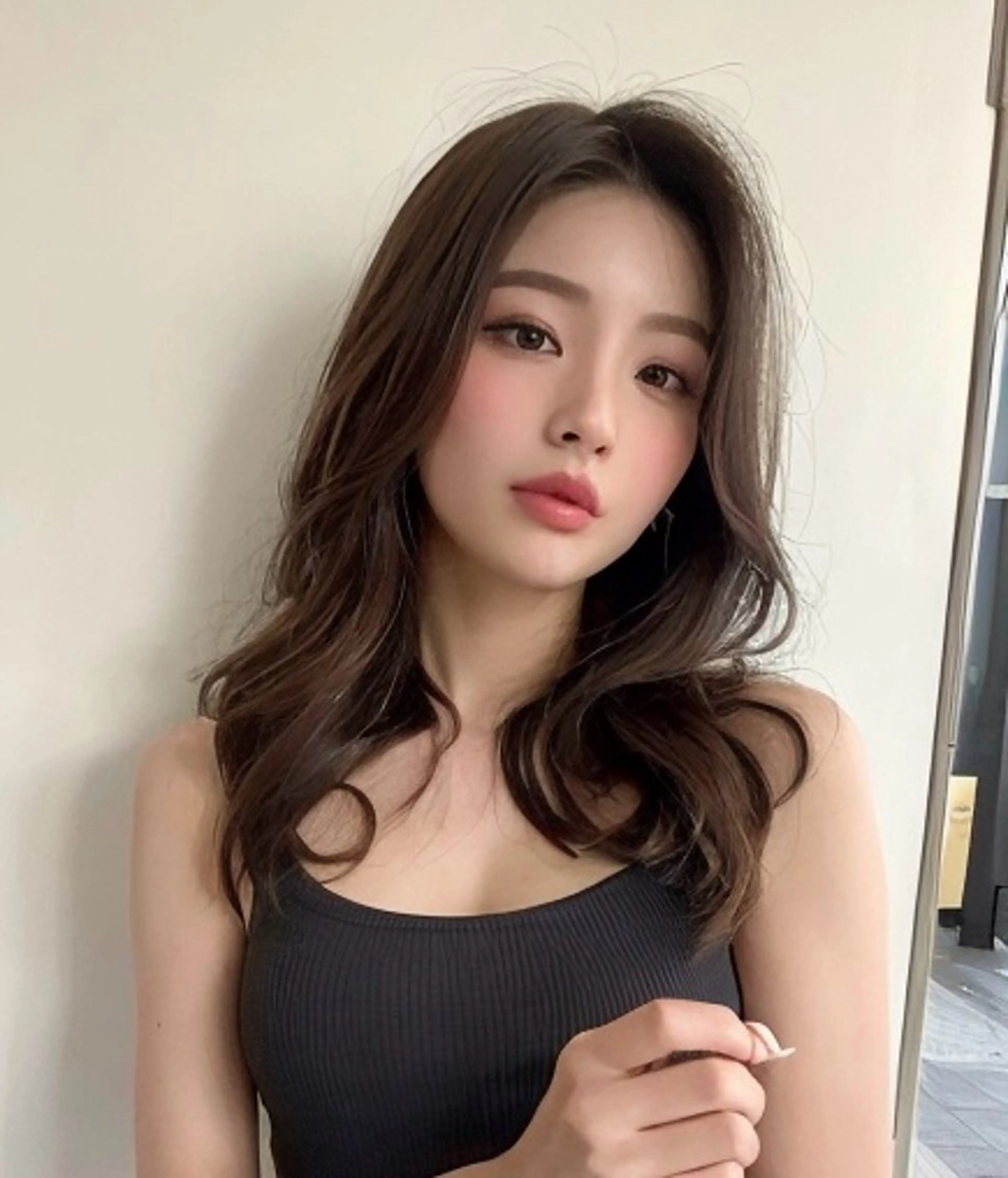 セミロング カット ヘアカラー トリートメント uniii/新宿 髪質改善/縮毛矯正のヘアスタイル