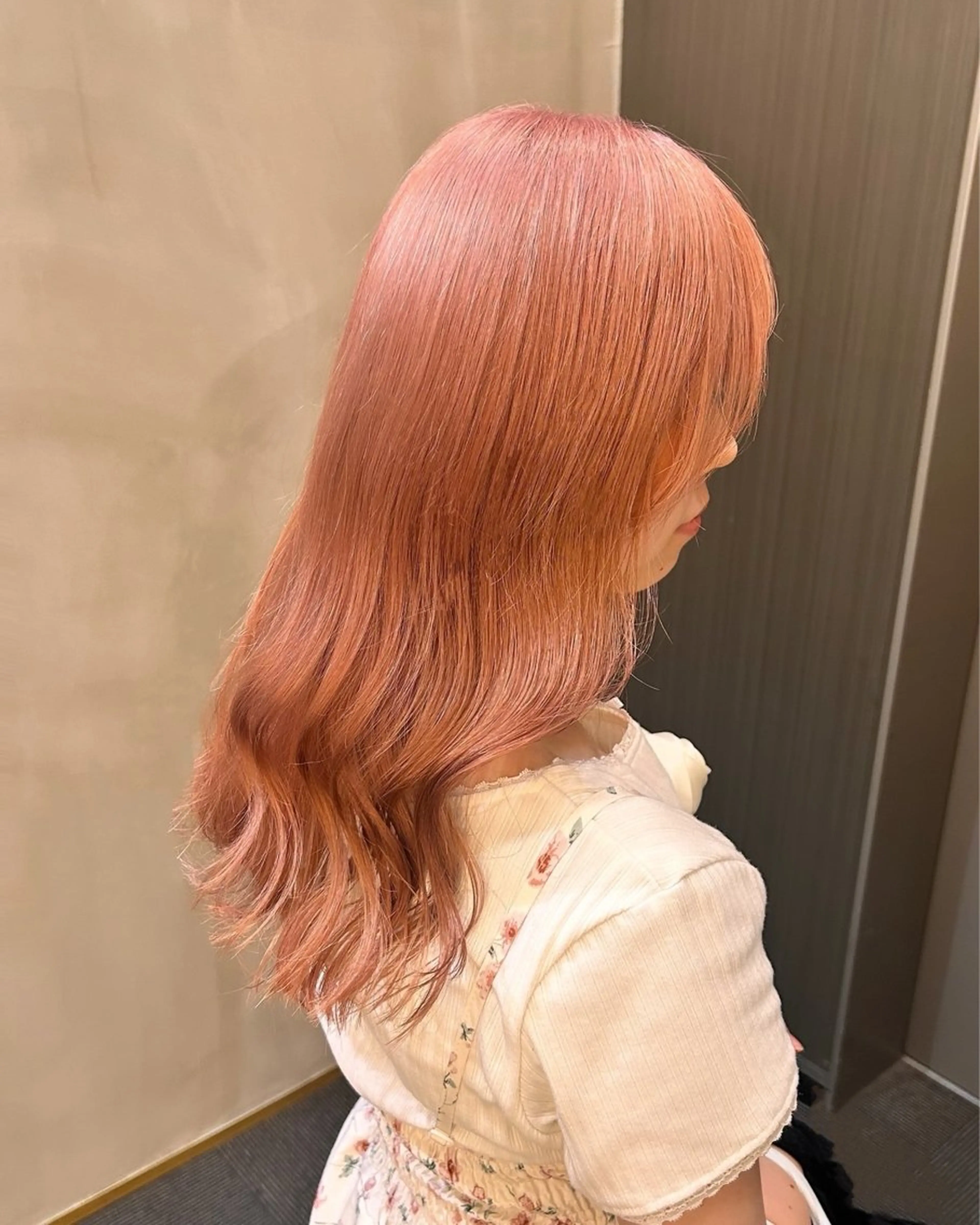 セミロング カラー 韓国×髪質改善カラー 💎hinaのヘアスタイル