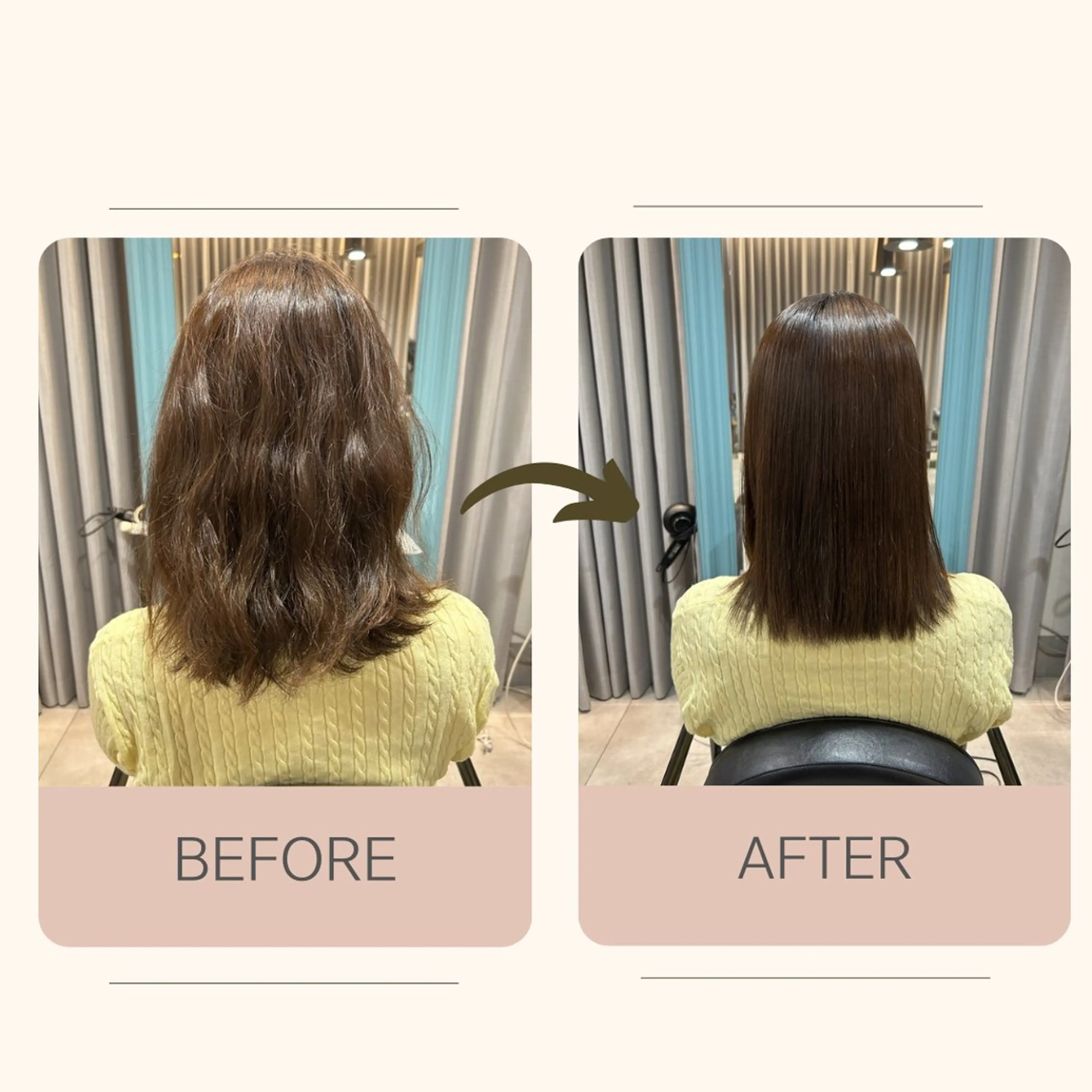 セミロング パーマ ストレートパーマ パーマ 縮毛矯正 トリートメント 艶髪/髪質改善 yukaのヘアスタイル