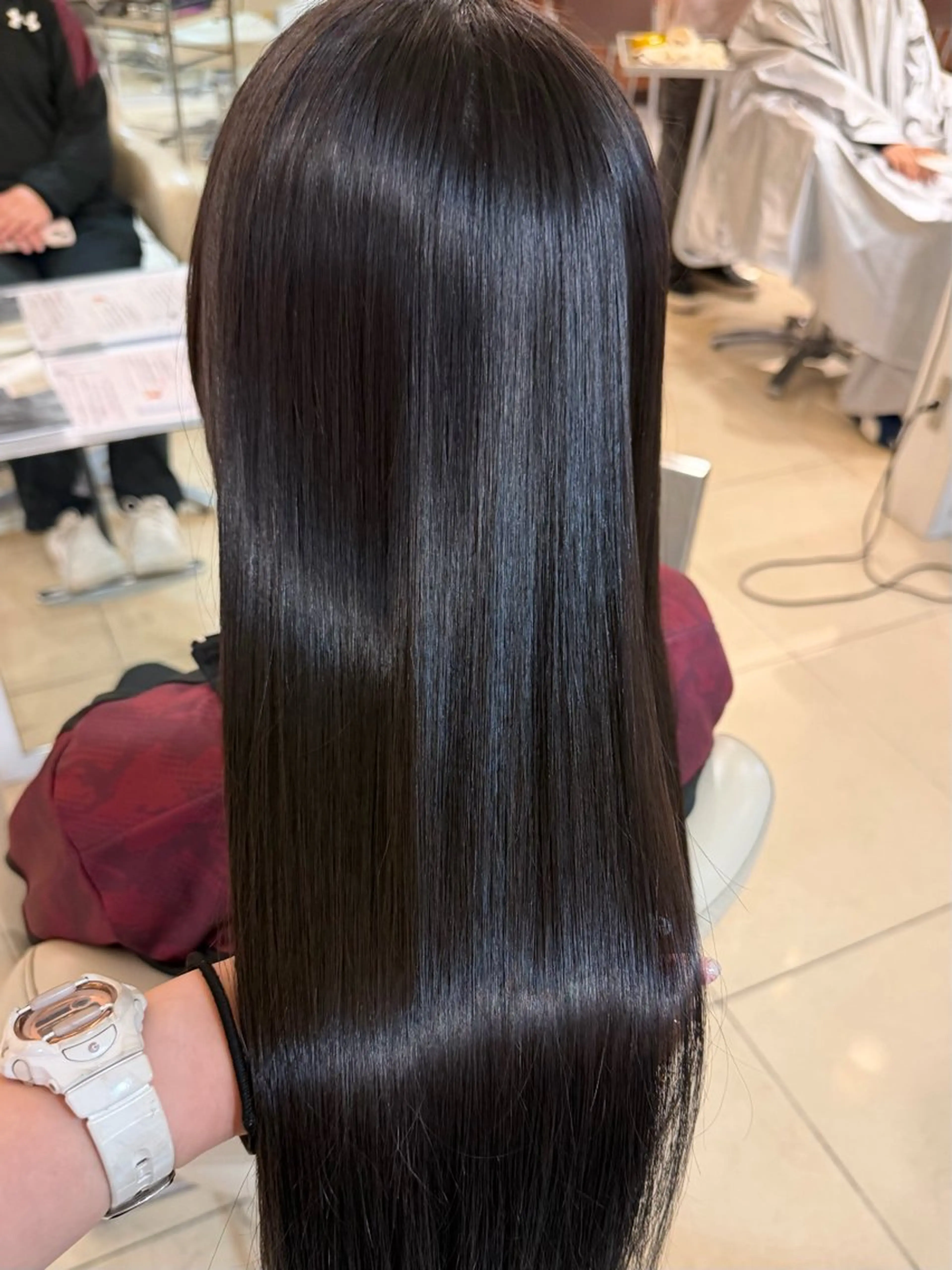 ロング 縮毛矯正 トリートメント 💗透明感カラー💗 にしぞえ ななみのヘアスタイル