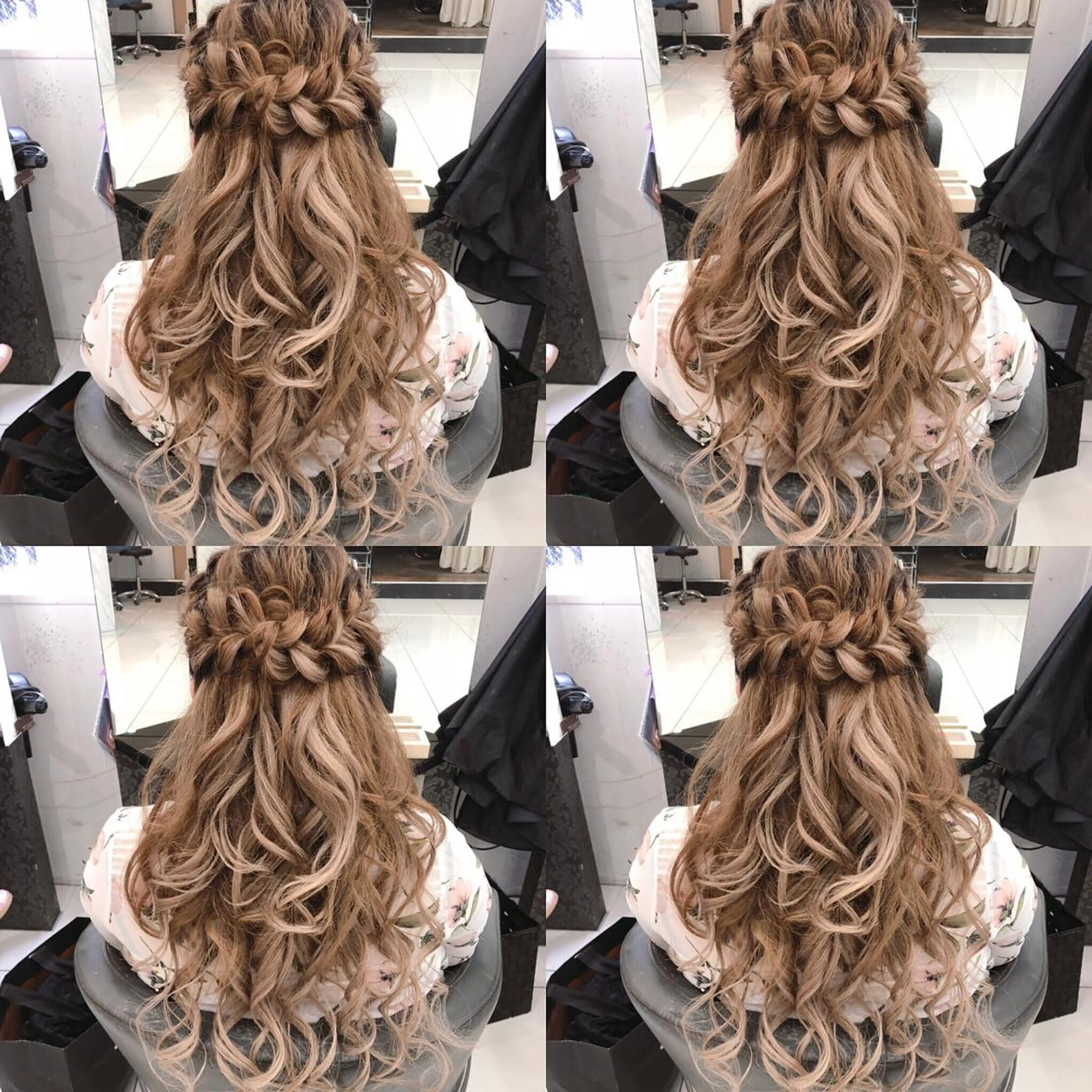 ロング ヘアアレンジ ハーフアップ ヘアセット 🌷MAYU 🌷のヘアスタイル