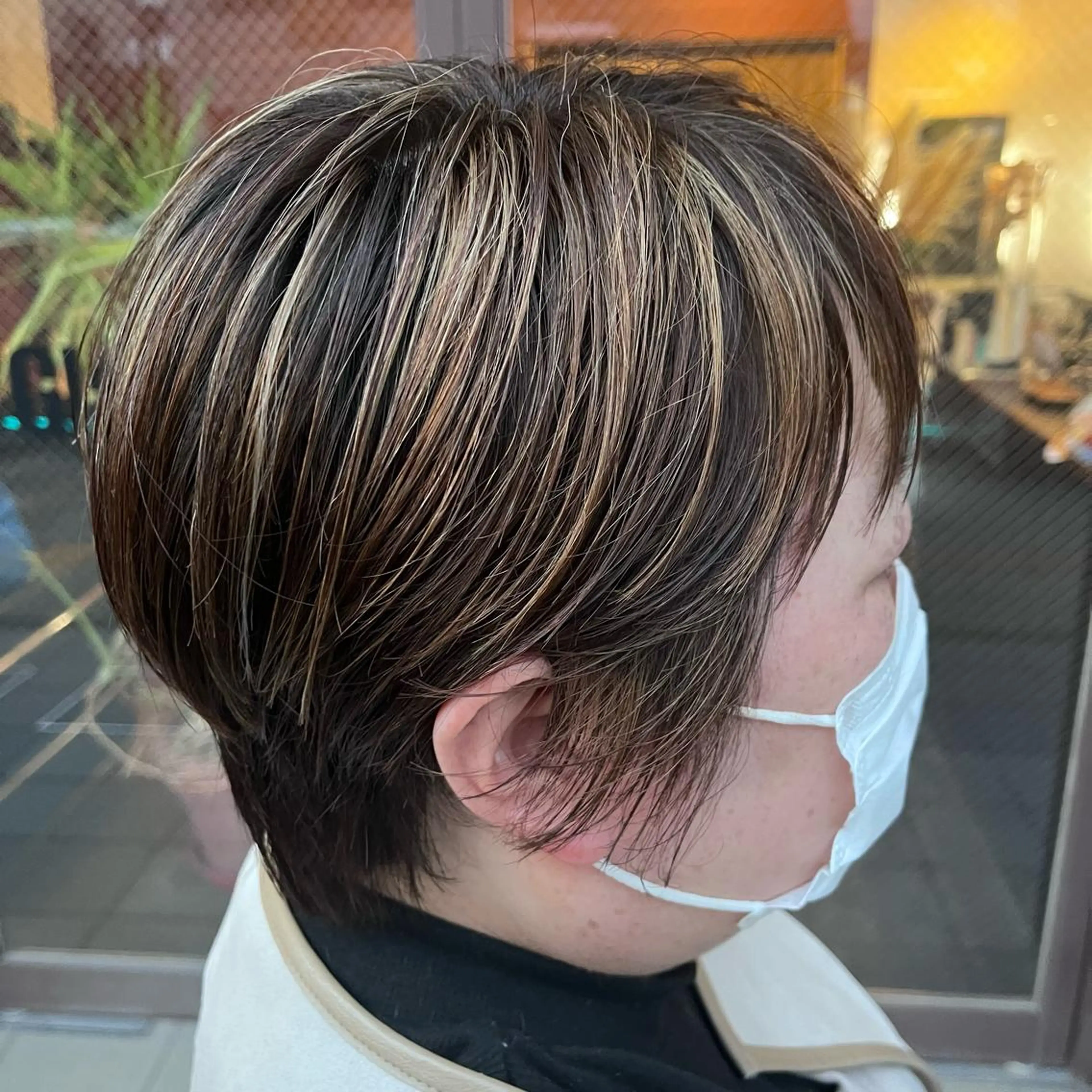 ショート ハイライト Glanz hair 坂牛匠のヘアスタイル
